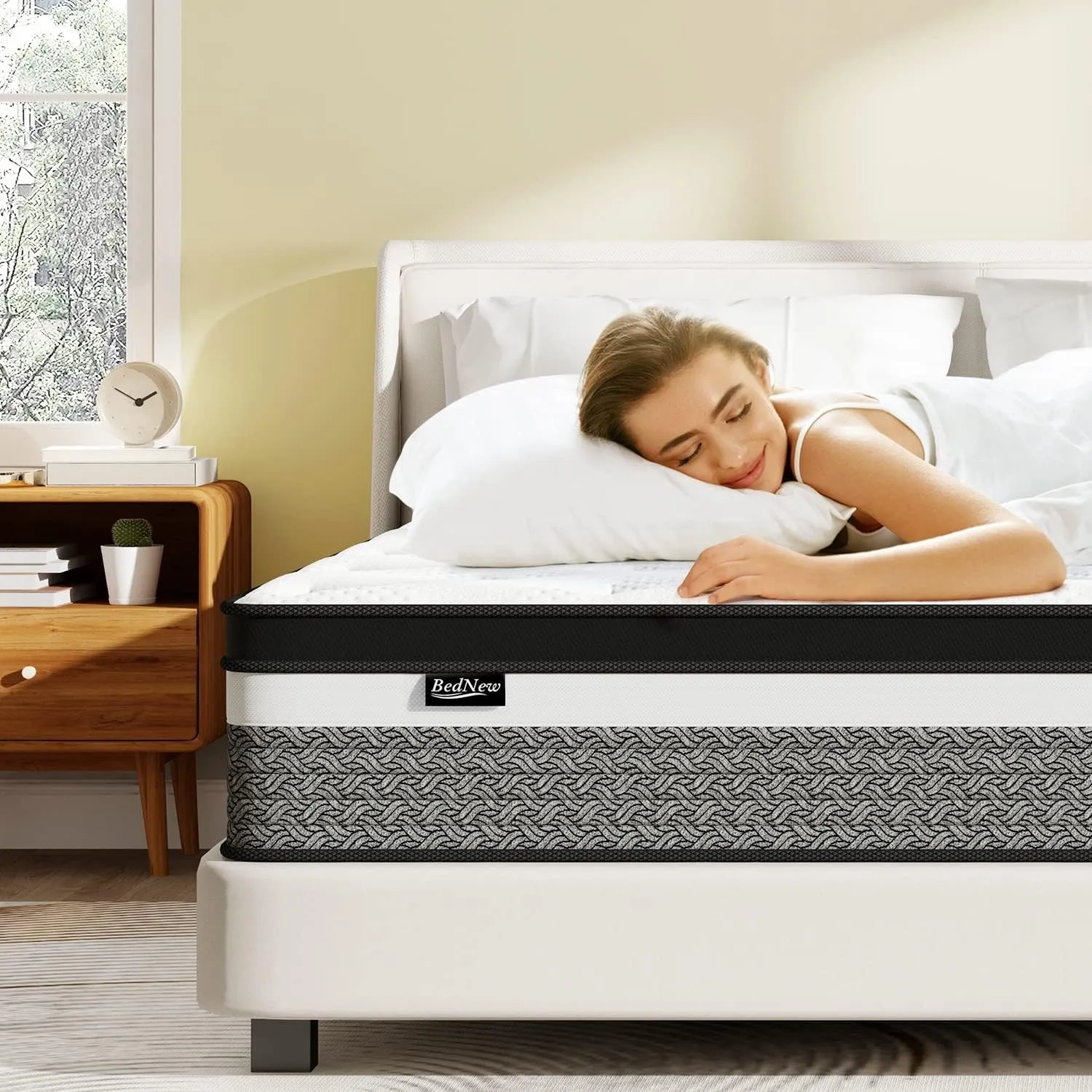 Matratze 180 x 200cm, 31cm Federkernmatratze H3 Höhe 7-Zonen Orthopädische Taschenfederkernmatratze mit Comfort Memory-…