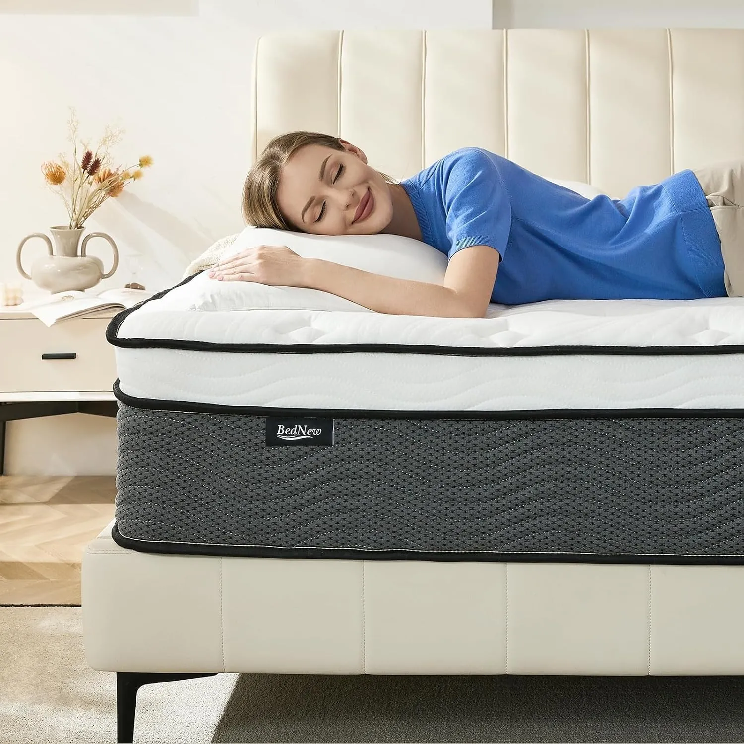 Matratze 140 x 200cm, Federkernmatratze H3 Höhe 31cm 7-Zonen Orthopädische Taschenfederkernmatratze mit Comfort Memory-…