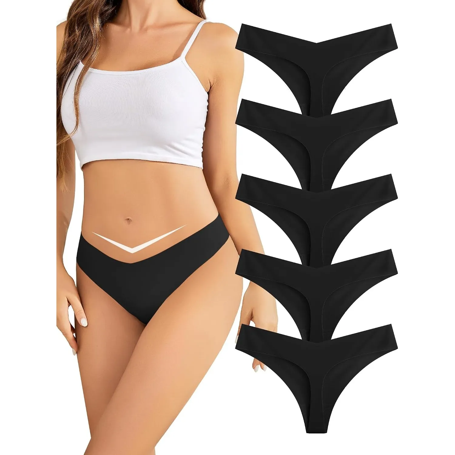 VOENXE String Tanga Damen Nahtlos,Slip Unterwäsche Seamless,Ohne Naht Thong