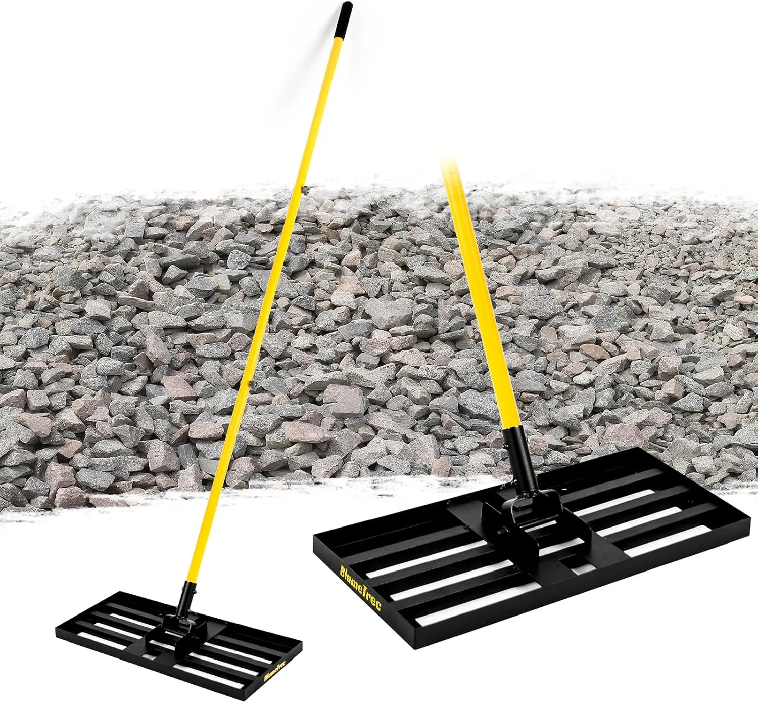 Rasen-Nivellierungsrechen, 2,13m, 76 x 25cm, Nivellierwerkzeug, robust, müheloses Rasen-Nivellierwerkzeug, Stahlgriff, …
