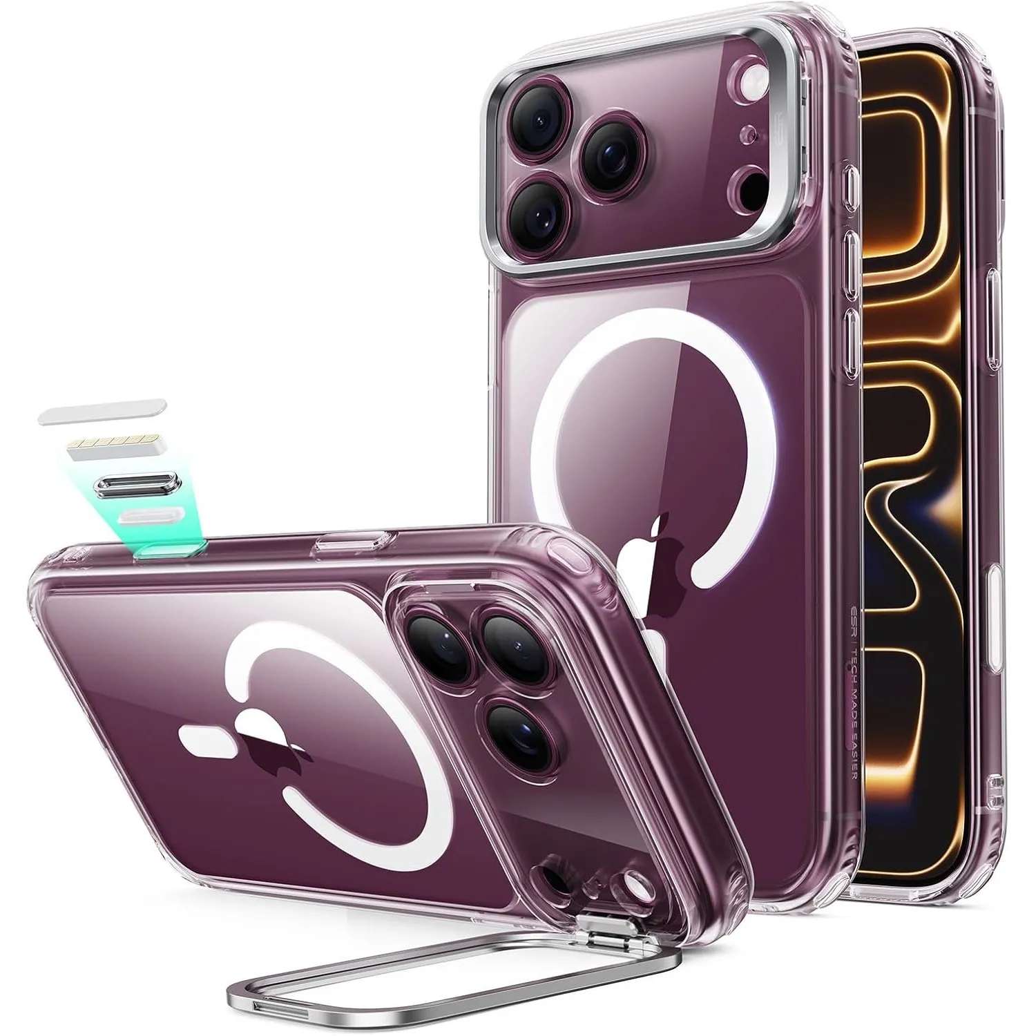 ESR Classic Hybrid für iPhone 18 Pro Max/17 Pro Max Hülle mit Flex-Ständer