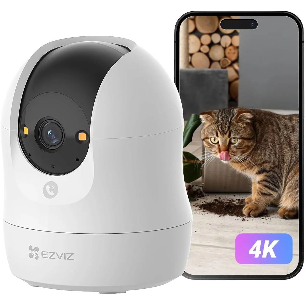 EZVIZ C6N G1 4K Überwachungskamera Innen, 2,4/5 GHz WLAN Baby Kamera