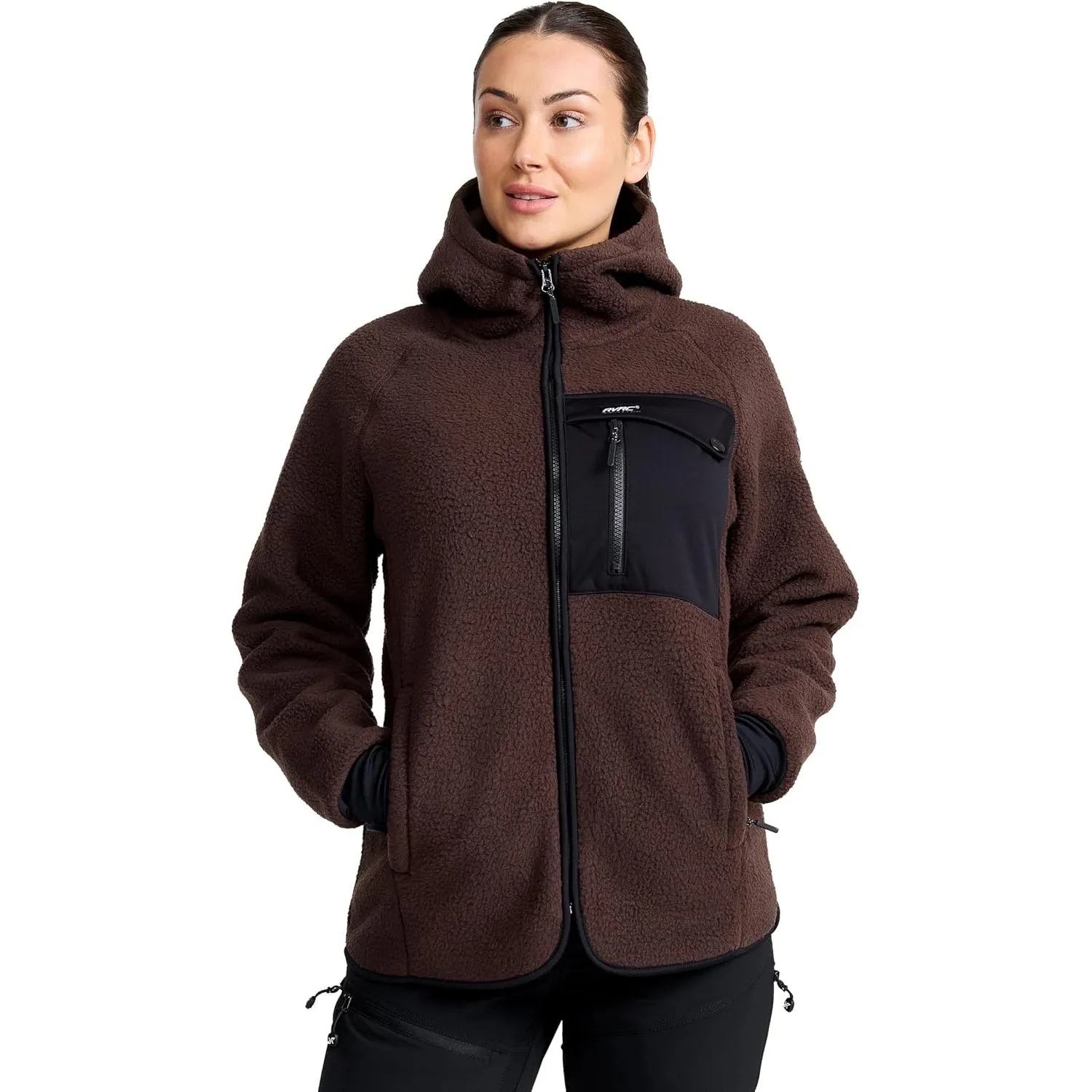 RevolutionRace Sherpa Hoodie für Damen, Outdoor Fleecejacken perfekt für Wanderungen und Outdoor-Abenteuer