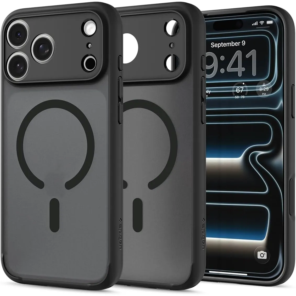 Spigen iPhone 18 Pro / 17 Pro Hülle Ultra Hybrid MagFit -Frost Black