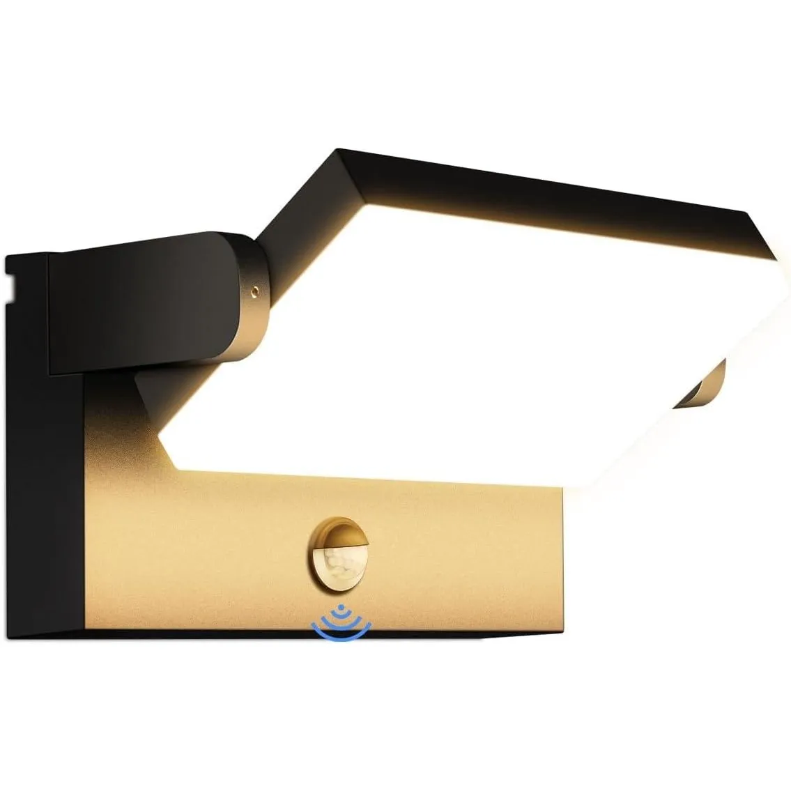 ledmo 60W LED Außenwandleuchten mit Bewegungsmelder Schwarz Warmweiß 3000K