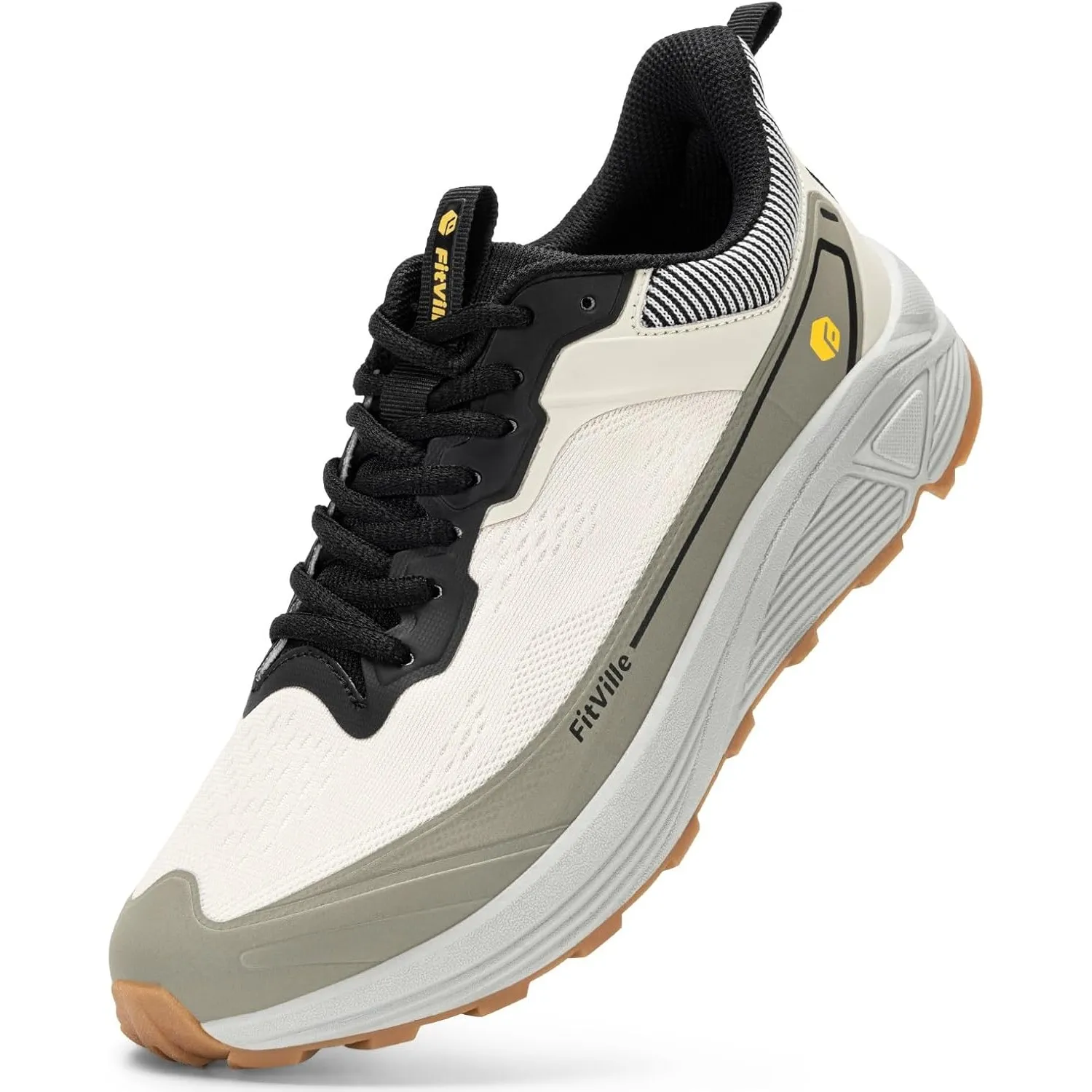 FitVille Extra Weite Traillaufschuhe Herren Slip on Trekkingschuhe