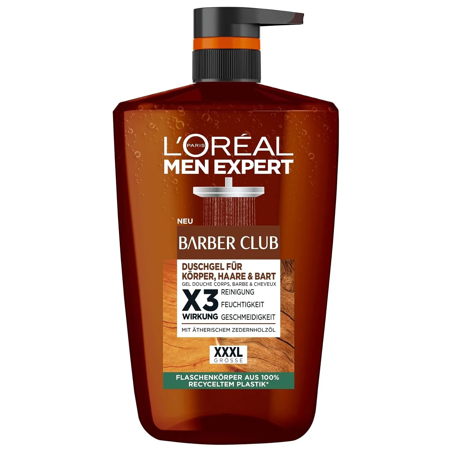 L'Oréal Men Expert XXXL Duschgel und Shampoo für Männer, Duschbad zur Reinigung von Körper, Haar, Gesicht und Bart, Her…