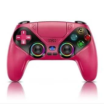 Lapezei RGB Wireless Controller für PS5/Slim/Pro/PC, Gamepad mit Rücktasten, Turbo, Makro, Lautsprecher, Dual-Vibration…