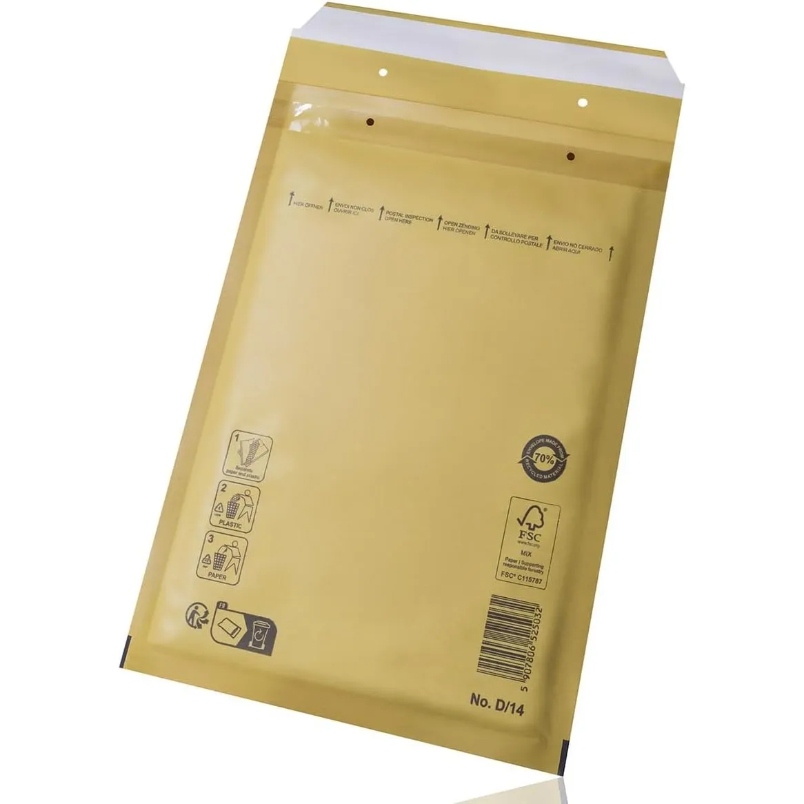 Switory 25stk Luftpolsterumschläge Polsterumschlag Versandtaschen D4(200 x 275 mm) 14/D, Braun Luftpolstertaschen geeig…