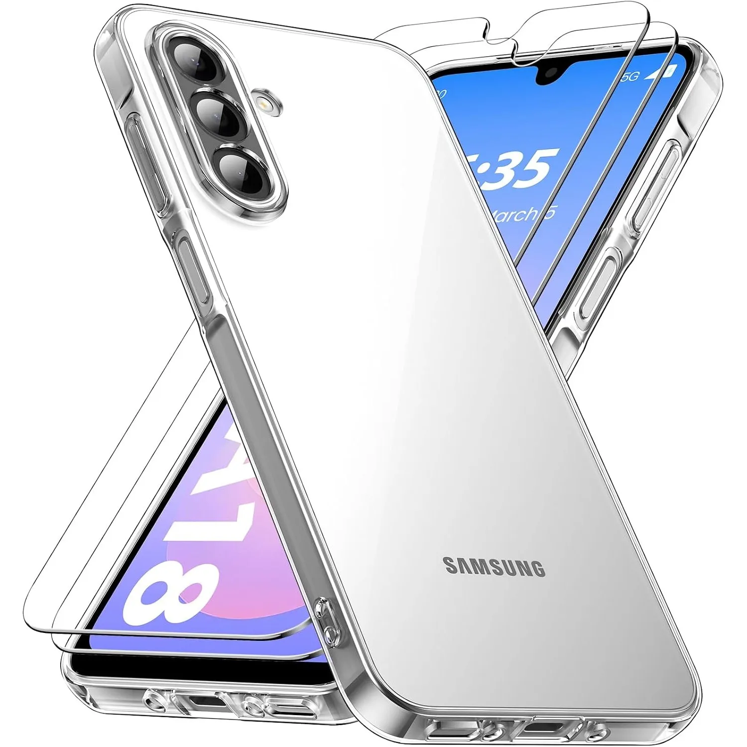 caslord Transparent Hülle Kompatibel mit Samsung Galaxy A18 / A17