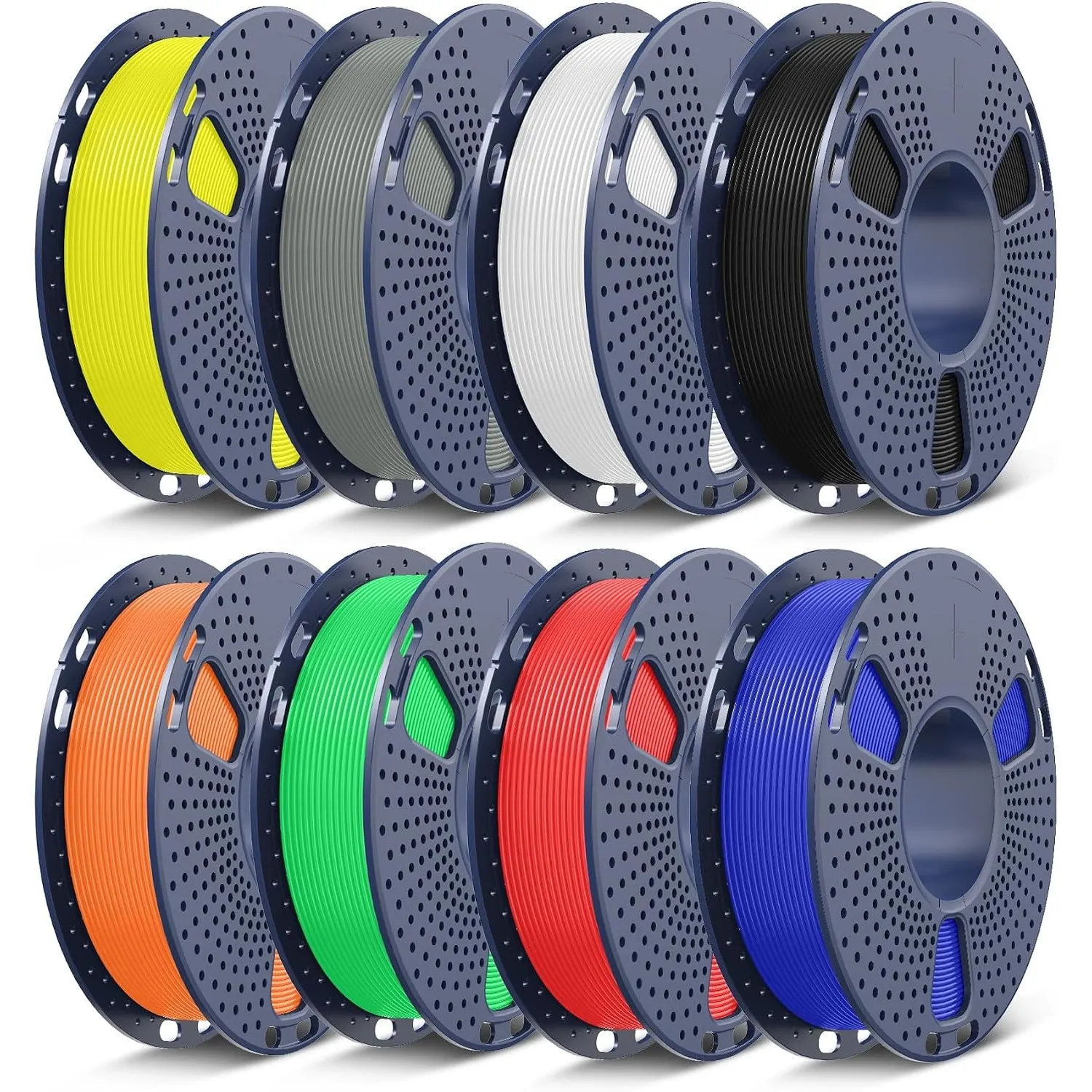 SUNLU PLA+ 3D Drucker Filament Bündel 1.75mm, 8 Farben Multicolor Set