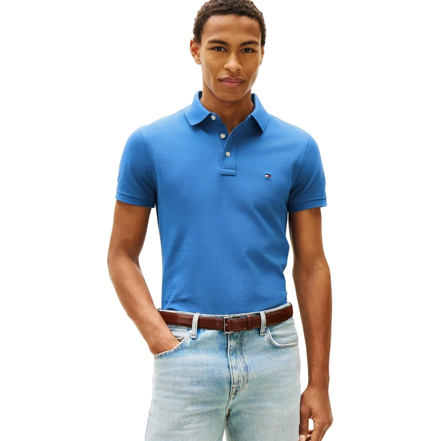 Tommy Hilfiger Herren Poloshirt Kurzarm 1985 Slim Slim Fit