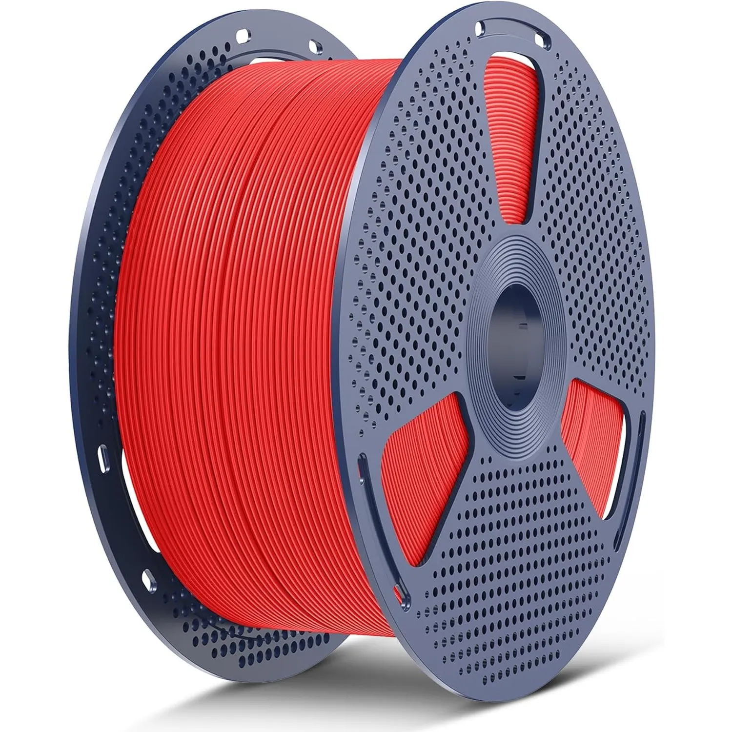 SUNLU Large Spool 5KG PLA Plus Filament, 3D Drucker PLA+ Filament 1.75mm ±0.02 mm, Härter und Stärker, 5kg Spule Rot