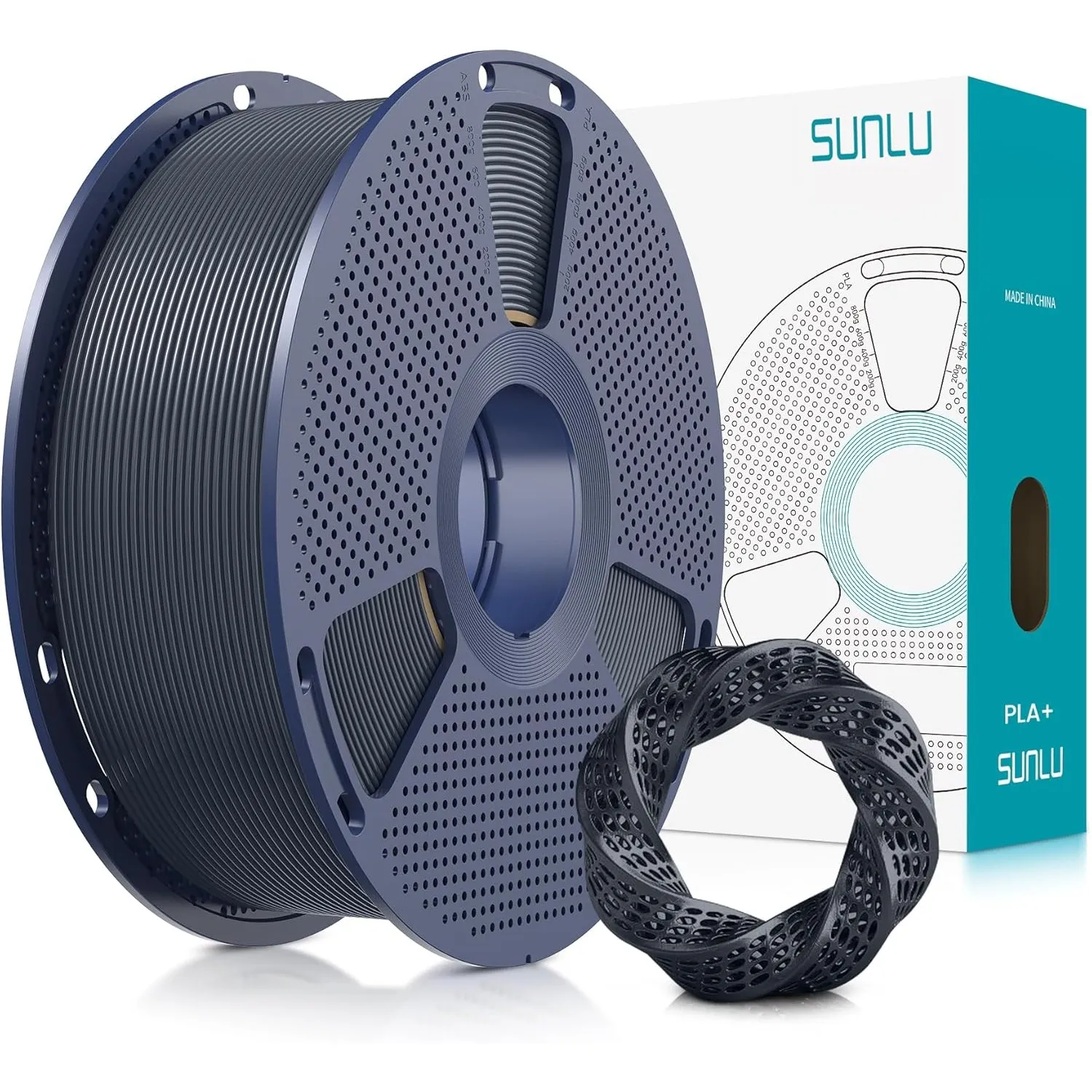 SUNLU PLA+ Filament 1.75mm, PLA Plus 3D Drucker Filament, Härter und Stärker 3D Druck Filament PLA+, Neatly Wound, Maßg…