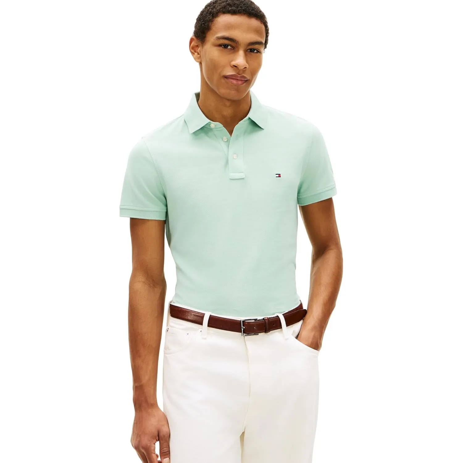 Tommy Hilfiger Herren Poloshirt Kurzarm 1985 Slim Slim Fit