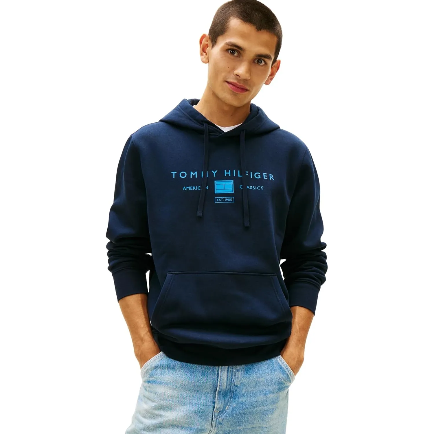 Tommy Hilfiger Herren Brand Love Tr Mono Stack Hoody Mw0mw42464 Kapuzenpullover (1er Pack)