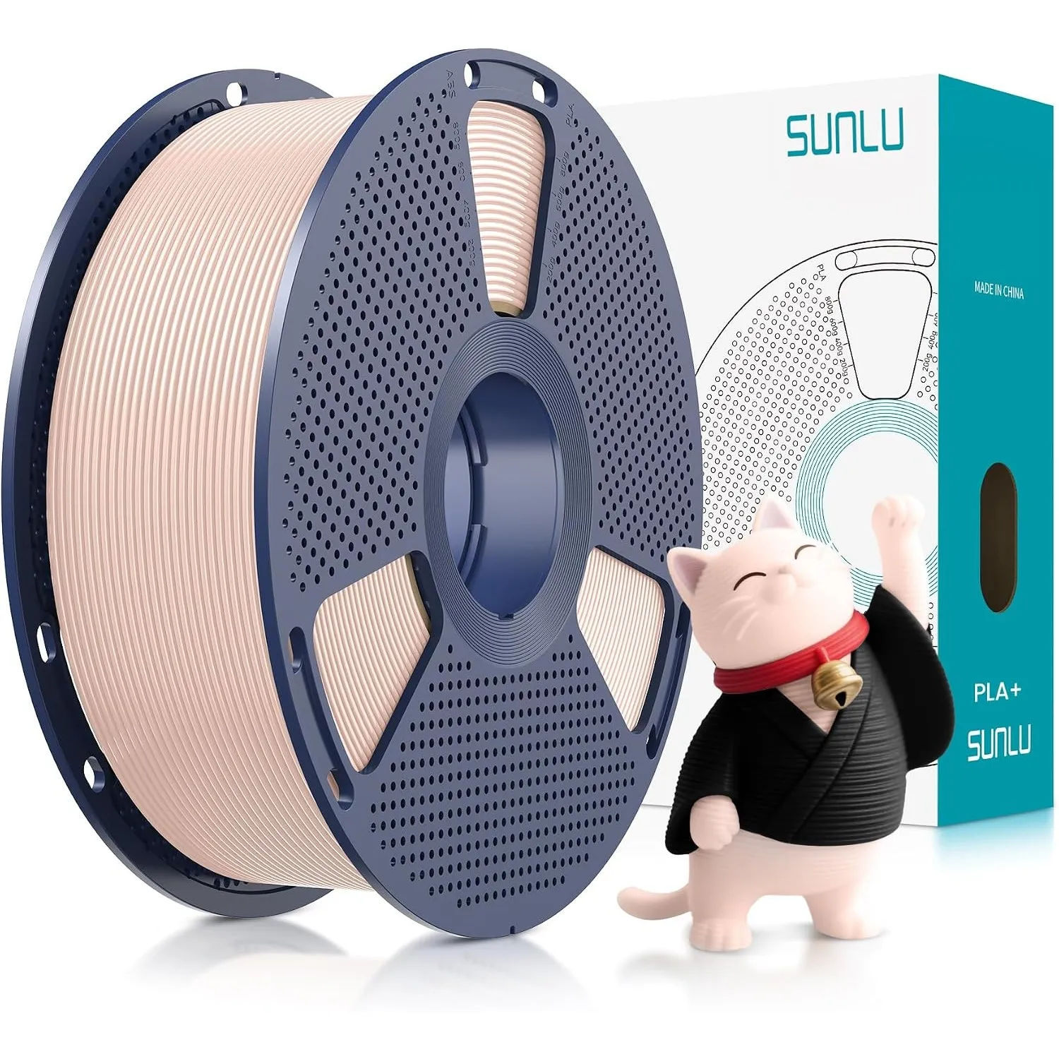 SUNLU PLA+ Filament 1.75mm, PLA Plus 3D Drucker Filament, 1KG Beige