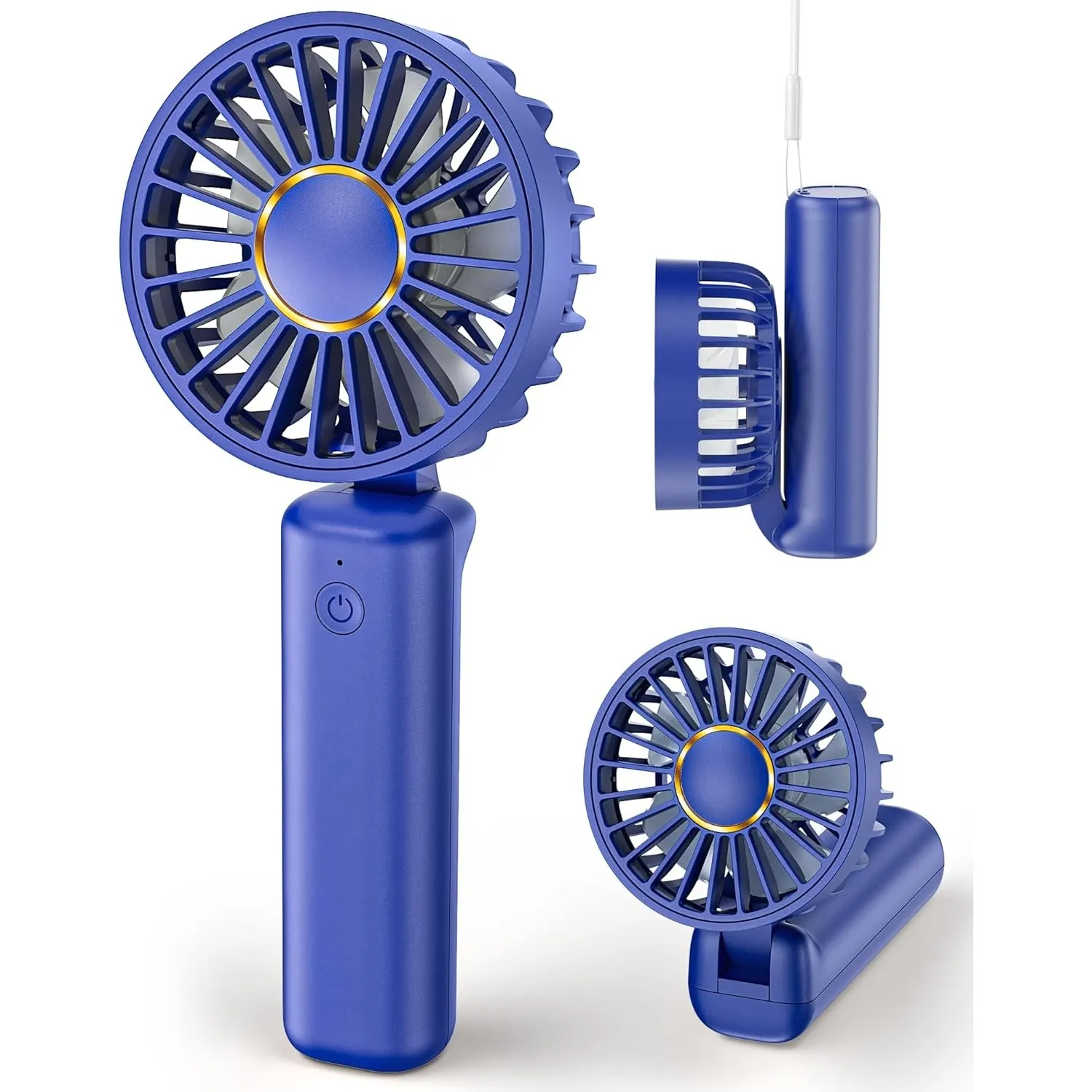 Tragbarer Handventilator, Mini-Schreibtischventilator Faltbar 1800mAh, 180° Rotation, 3 Geschwindigkeiten, Ultra Leise,…