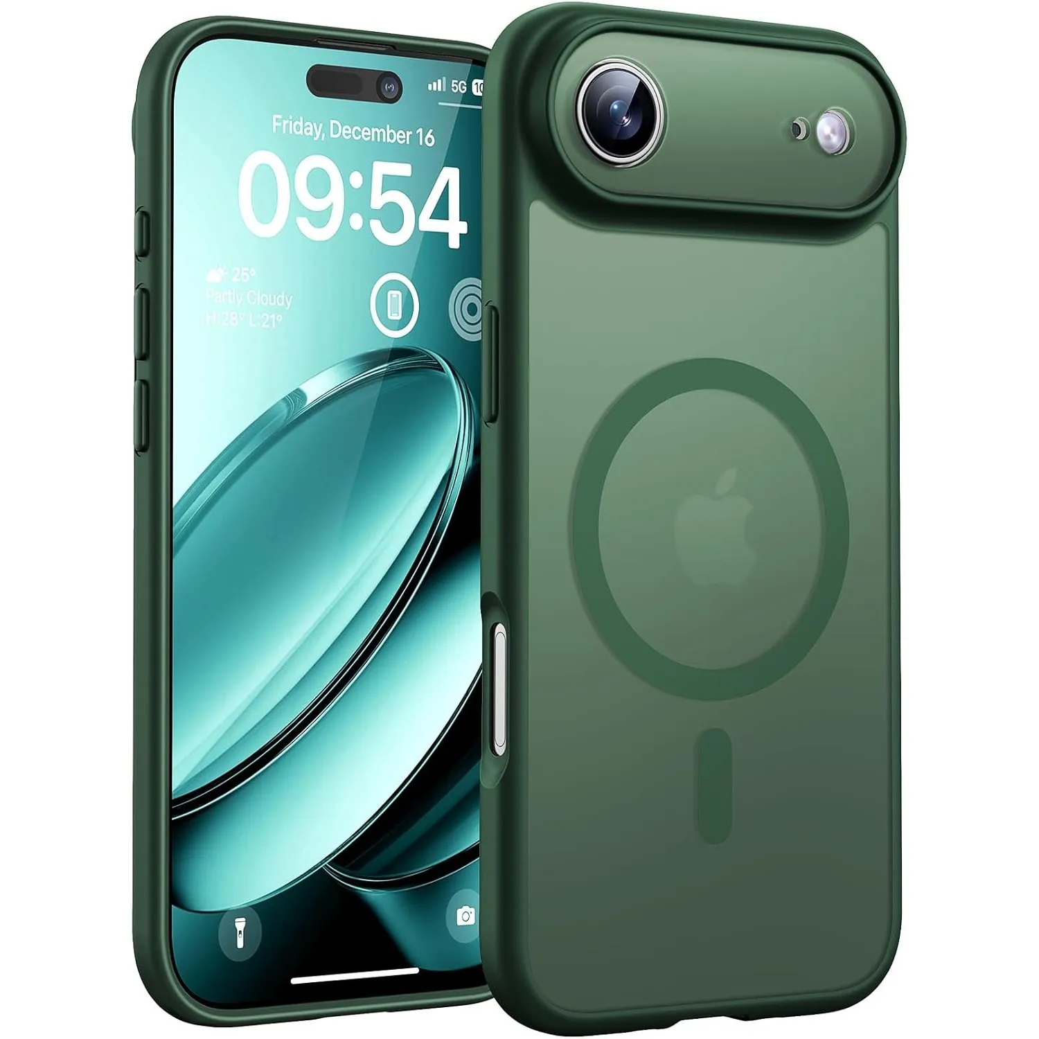 TOCOL für iPhone Air Hülle, Kompatibel mit MagSafe, Matt Alpengrün | Eingebauter Magnetring, Vollständiger Kameraschutz…