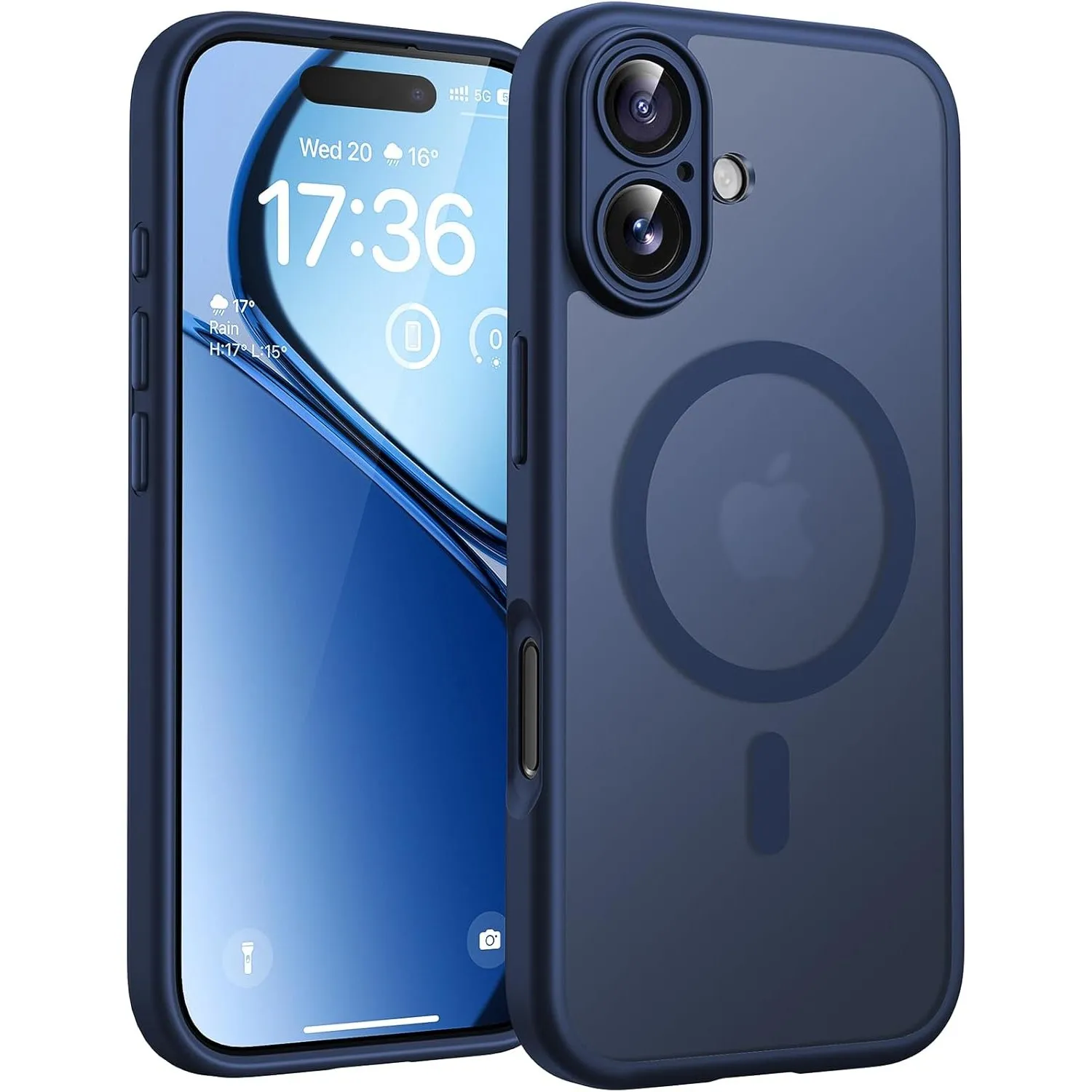 TOCOL für iPhone 17 Hülle, Kompatibel mit MagSafe, Tiefblau