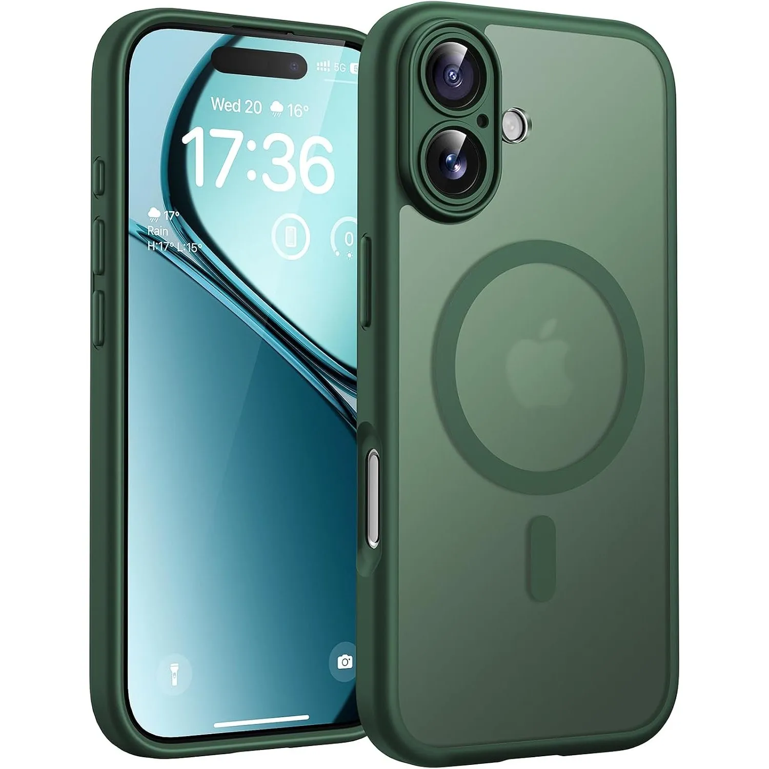 TOCOL für iPhone 17 Hülle, Kompatibel mit MagSafe, Alpengrün
