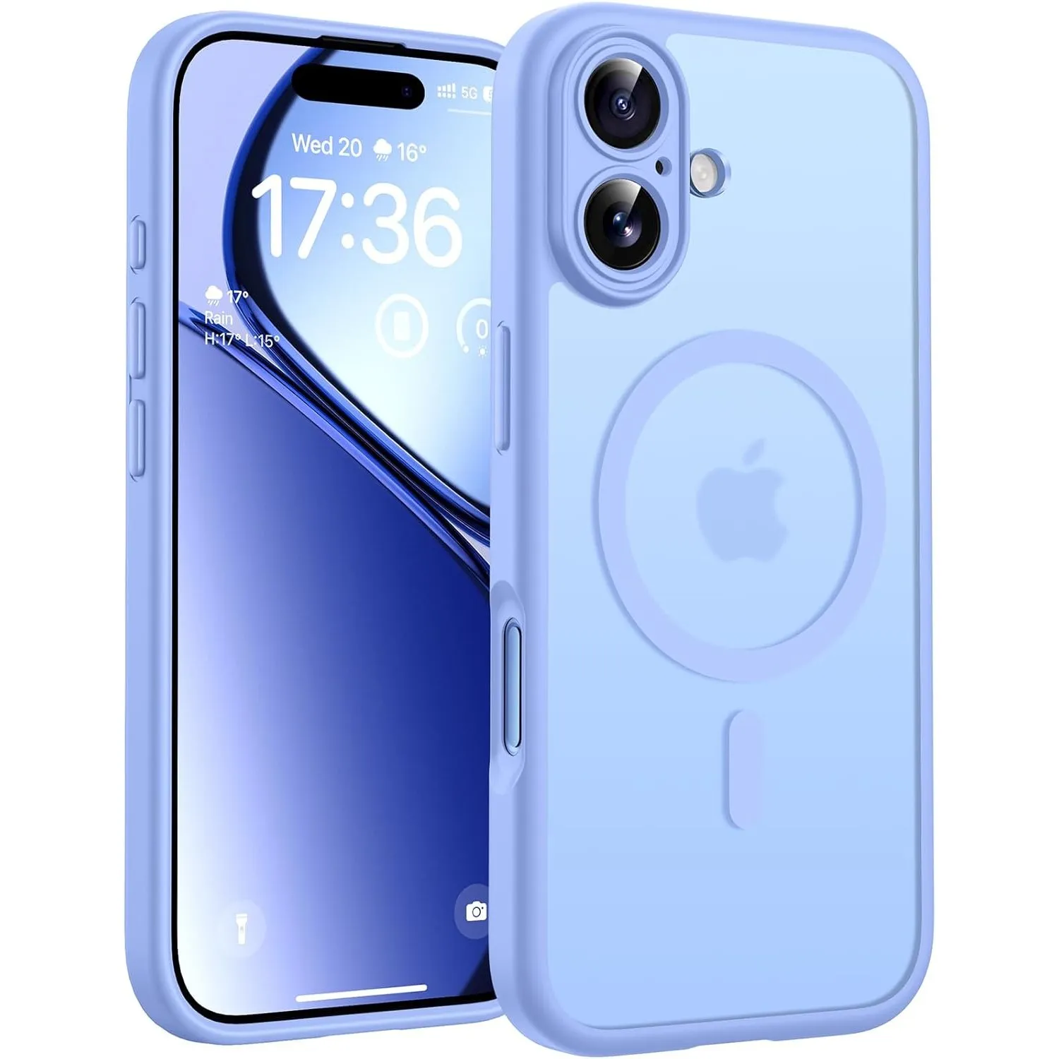 TOCOL für iPhone 17 Hülle, Kompatibel mit MagSafe, Hellblau
