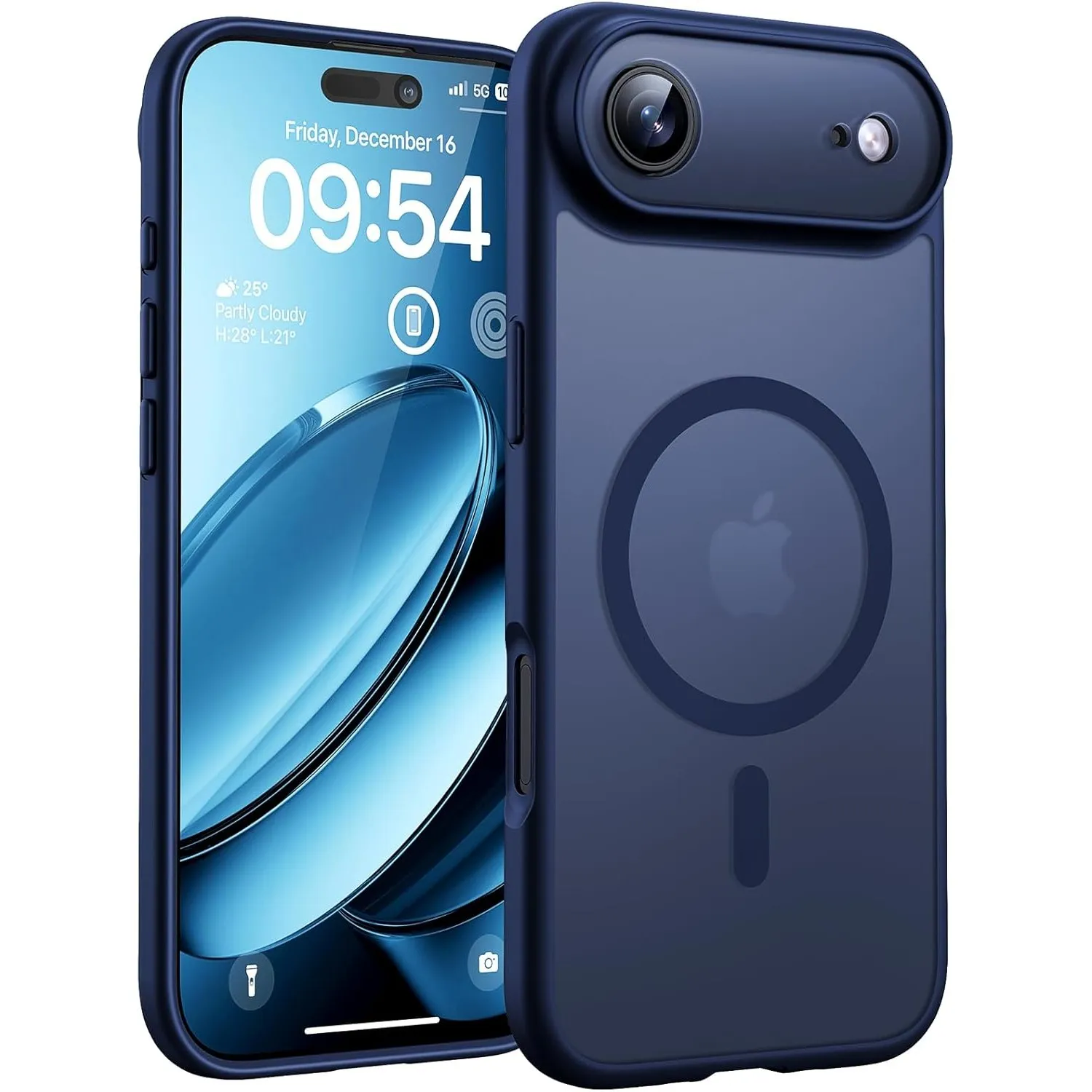 TOCOL für iPhone Air Hülle, Kompatibel mit MagSafe, Matt Tiefblau | Eingebauter Magnetring, Vollständiger Kameraschutz,…
