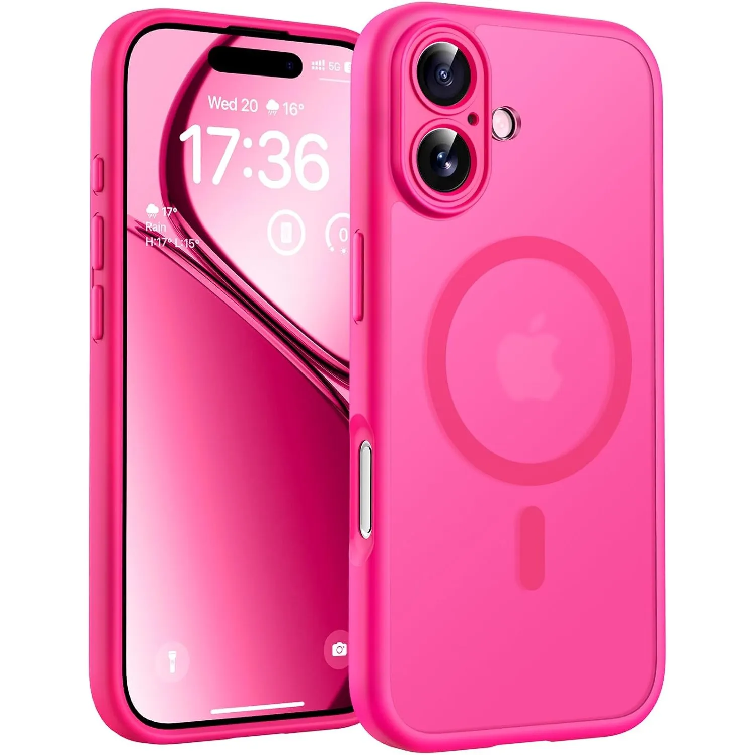 TOCOL für iPhone 17 Hülle, Kompatibel mit MagSafe, Rosa