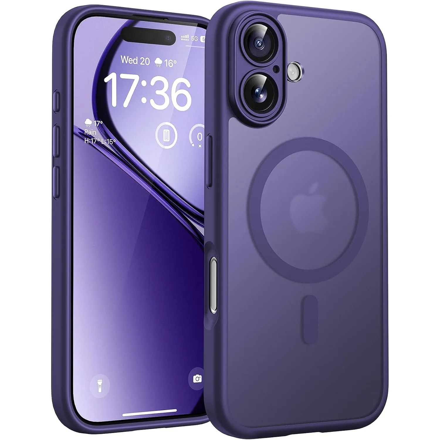 TOCOL für iPhone 17 Hülle, Kompatibel mit MagSafe, Dunkellila