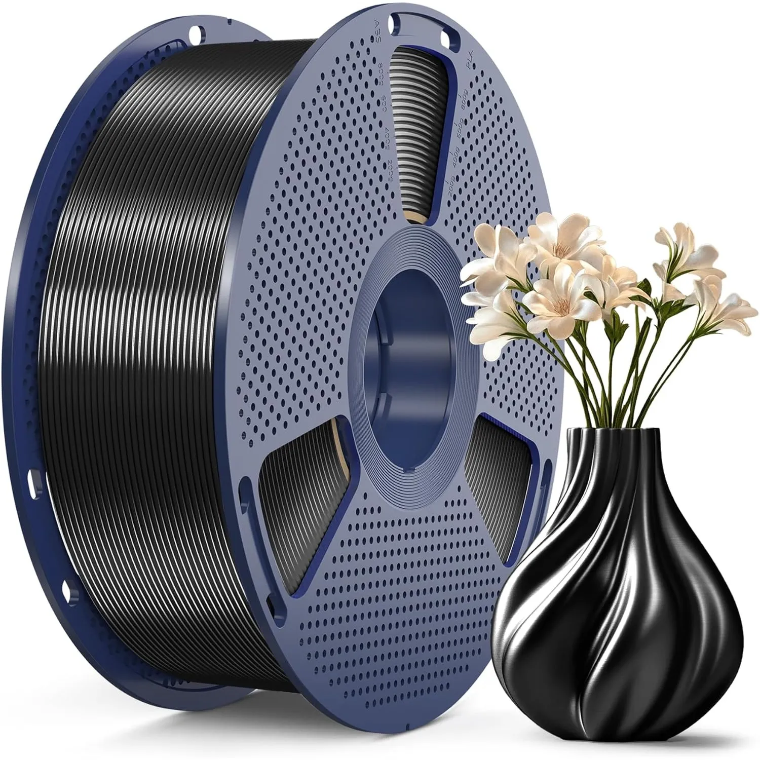 SUNLU PLA+ Silk Filament, Glänzendes Metallisches Seiden-3D-Filament 1,75mm, Hochfestes PLA PLUS 3D Drucker filament, 1…