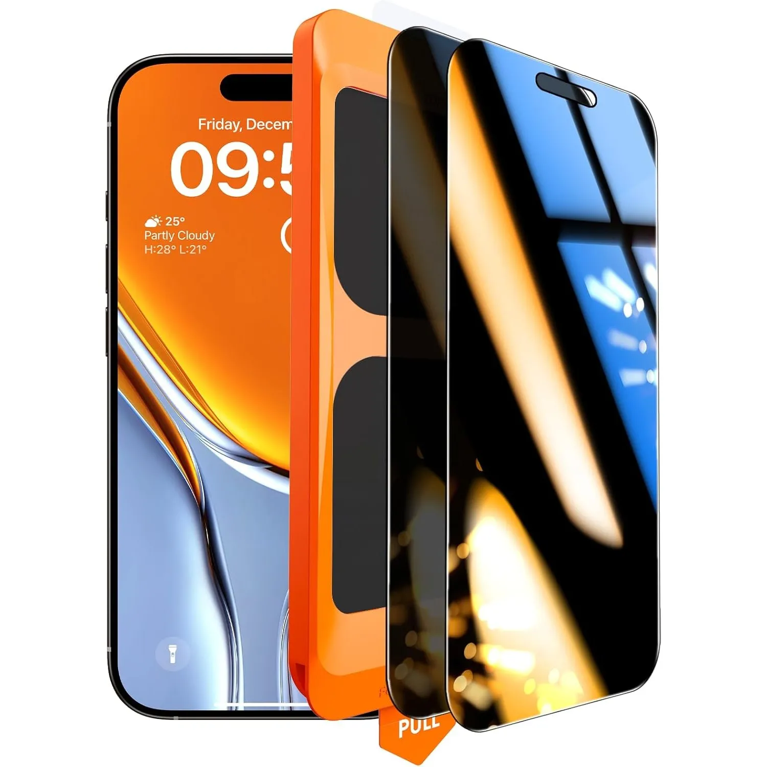 TOCOL für iPhone Air für Panzerglas Sichtschutz, Einfache Montage