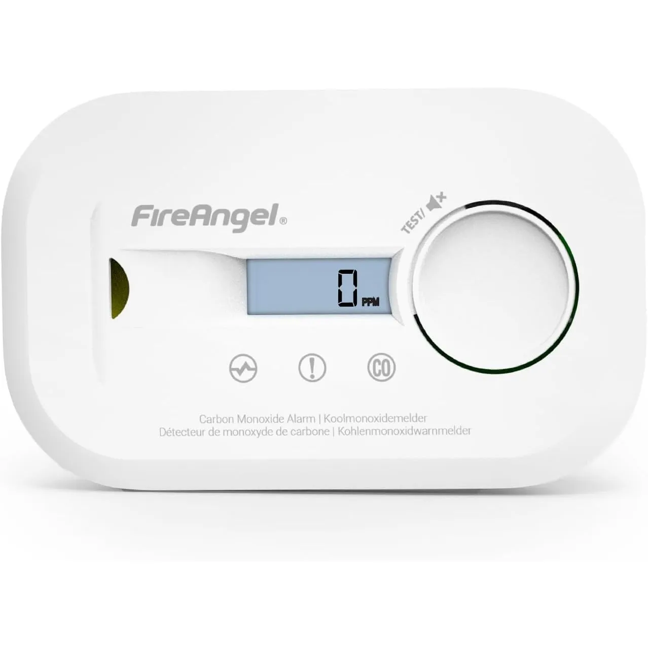 FireAngel FA6812 Kohlenmonoxid Melder, Tragbarer CO Melder mit LCD Anzeige – Mit 10-Jahres-Sensor - Für Zuhause, Reisen…