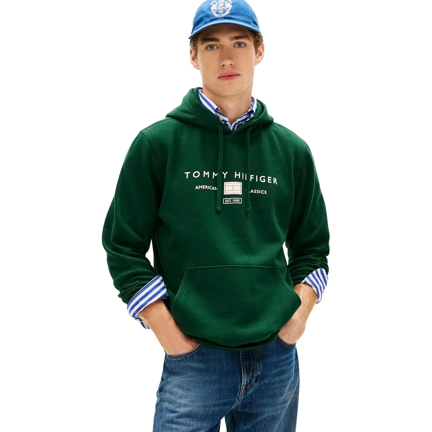 Tommy Hilfiger Herren Brand Love Tr Mono Stack Hoody Mw0mw42464 Kapuzenpullover (1er Pack)