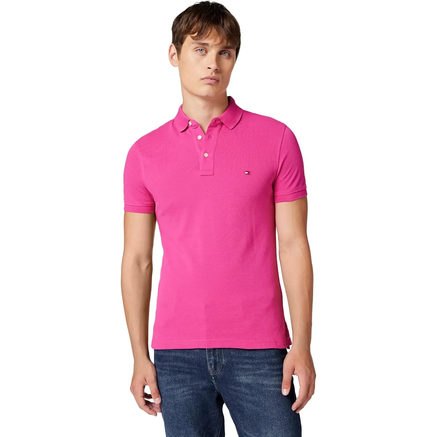 Tommy Hilfiger Herren Poloshirt Kurzarm 1985 Slim Slim Fit