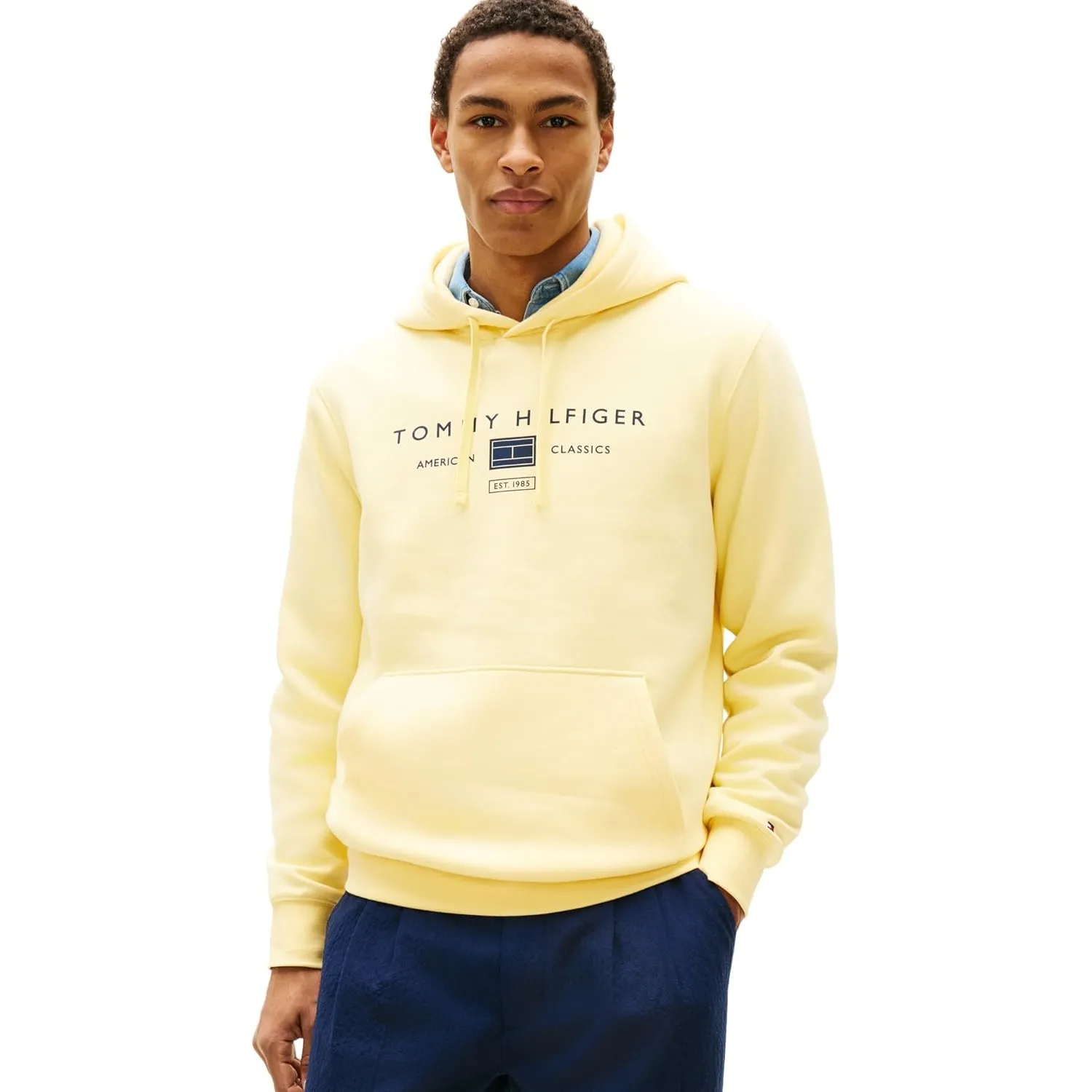 Tommy Hilfiger Herren Brand Love Tr Mono Stack Hoody Mw0mw42464 Kapuzenpullover (1er Pack)