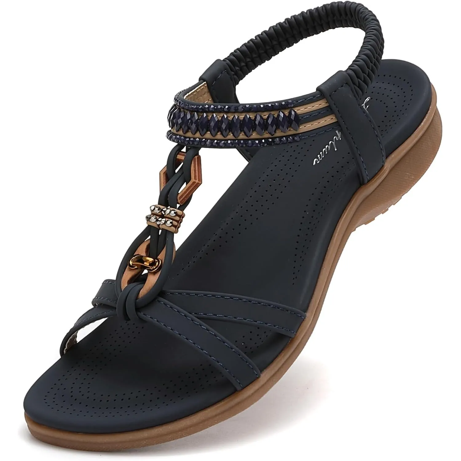 Sandalen Damen Sommer Flache Sandaletten Elegant Sandals Strand Schuhe