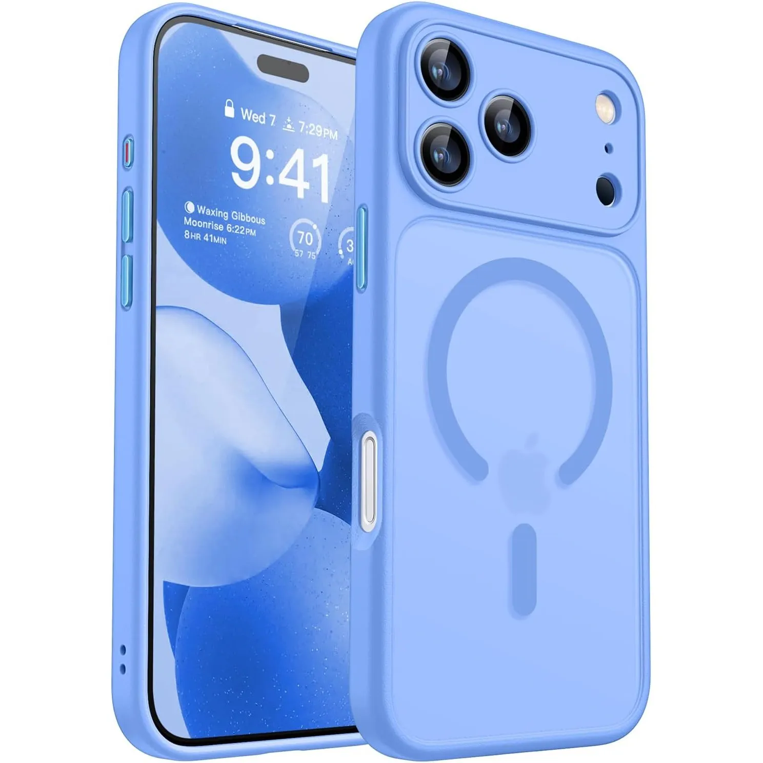 CANSHN für iPhone 17 Pro Max Hülle mit Kameraschutz, Himmelblau | Vollständiger Kameraschutz, kompatibel mit MagSafe, l…