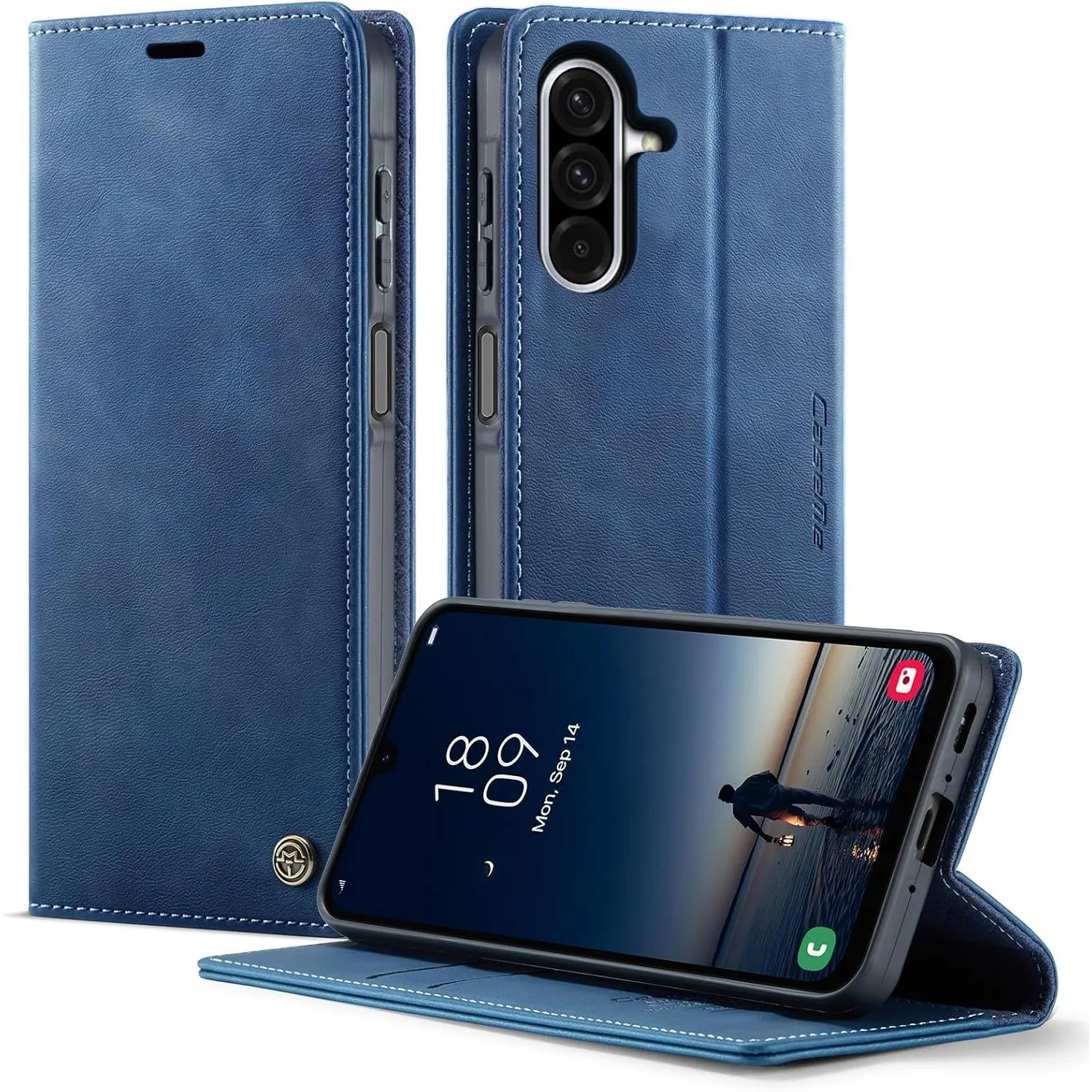 Handyhülle Samsung Galaxy A17 hülle klapphülle Premium PU Leder, RFID Schutzhülle,Faltbare Handytasche,Kartenfach Stand…