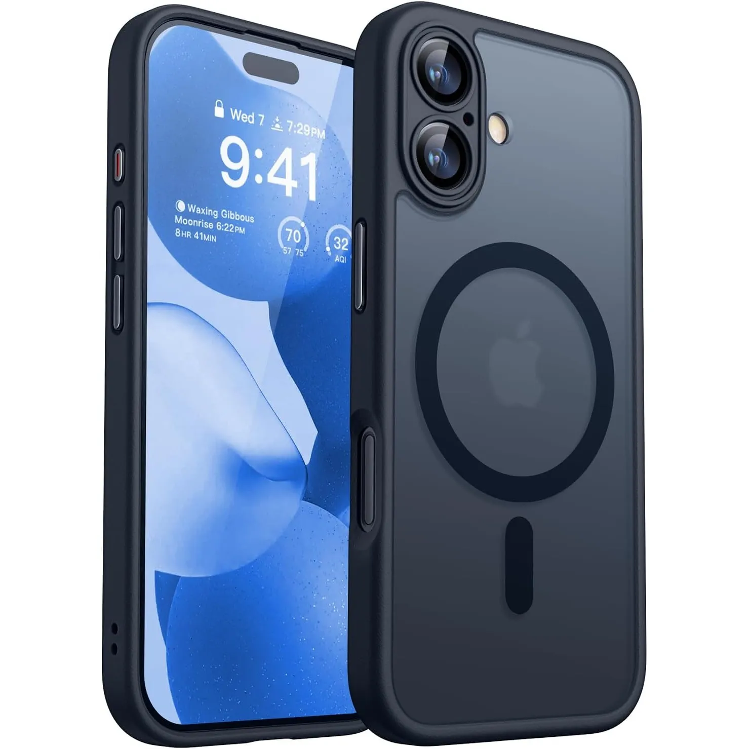 CANSHN für iPhone 17 Hülle mit Kameraschutz, Schwarz