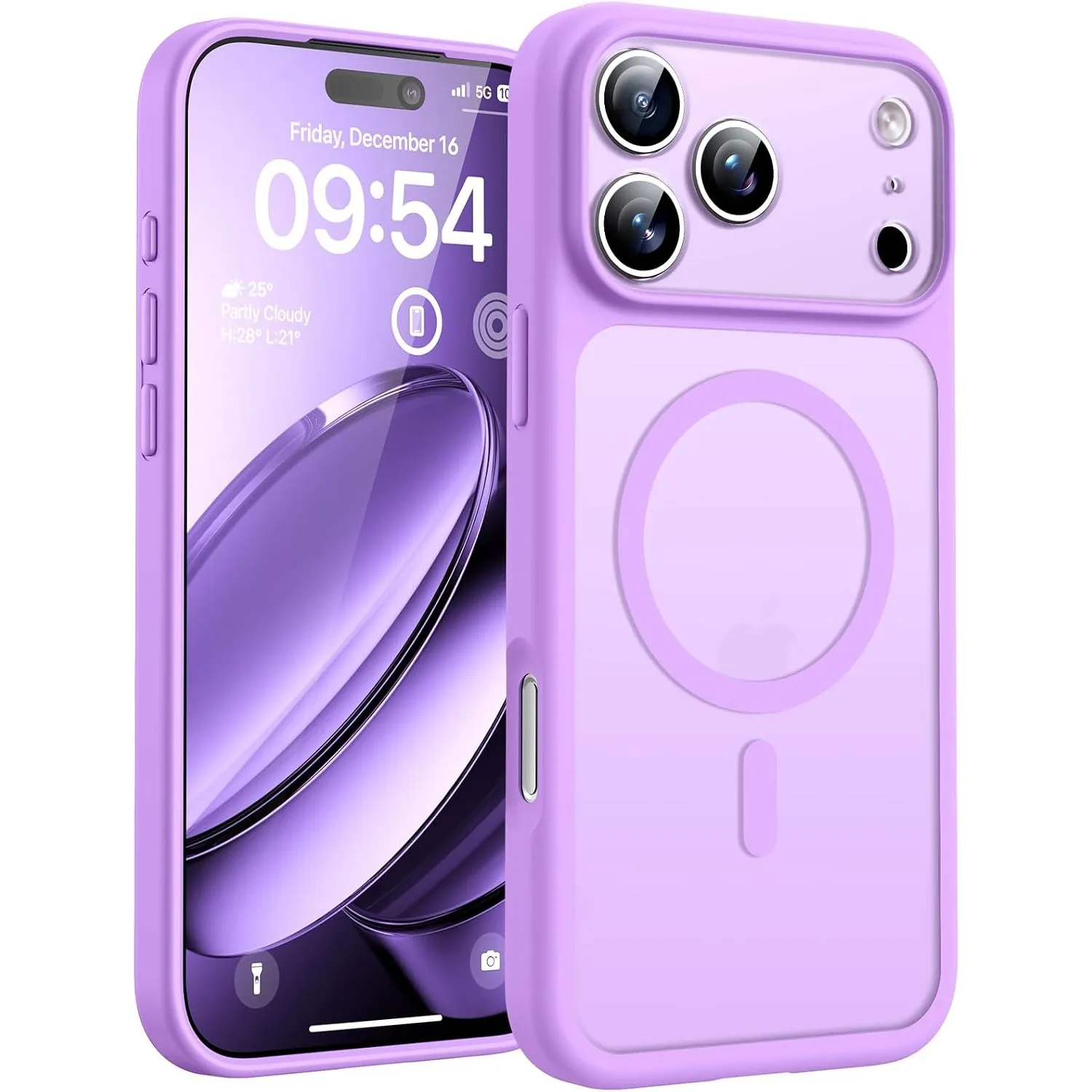 TOCOL für iPhone 17 Pro Hülle, Kompatibel mit MagSafe, Lila