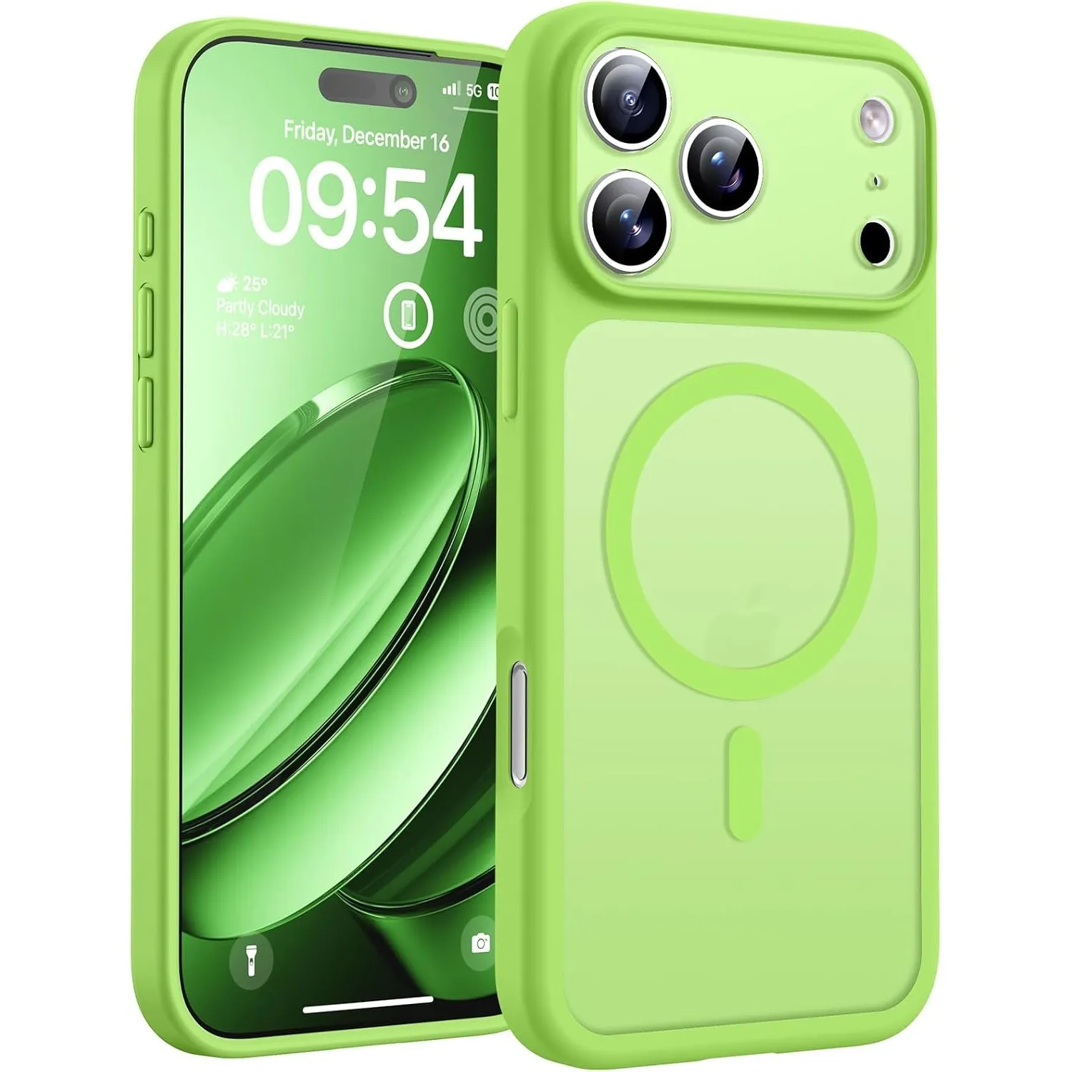 TOCOL für iPhone 17 Pro Max Hülle, Kompatibel mit MagSafe, Grün
