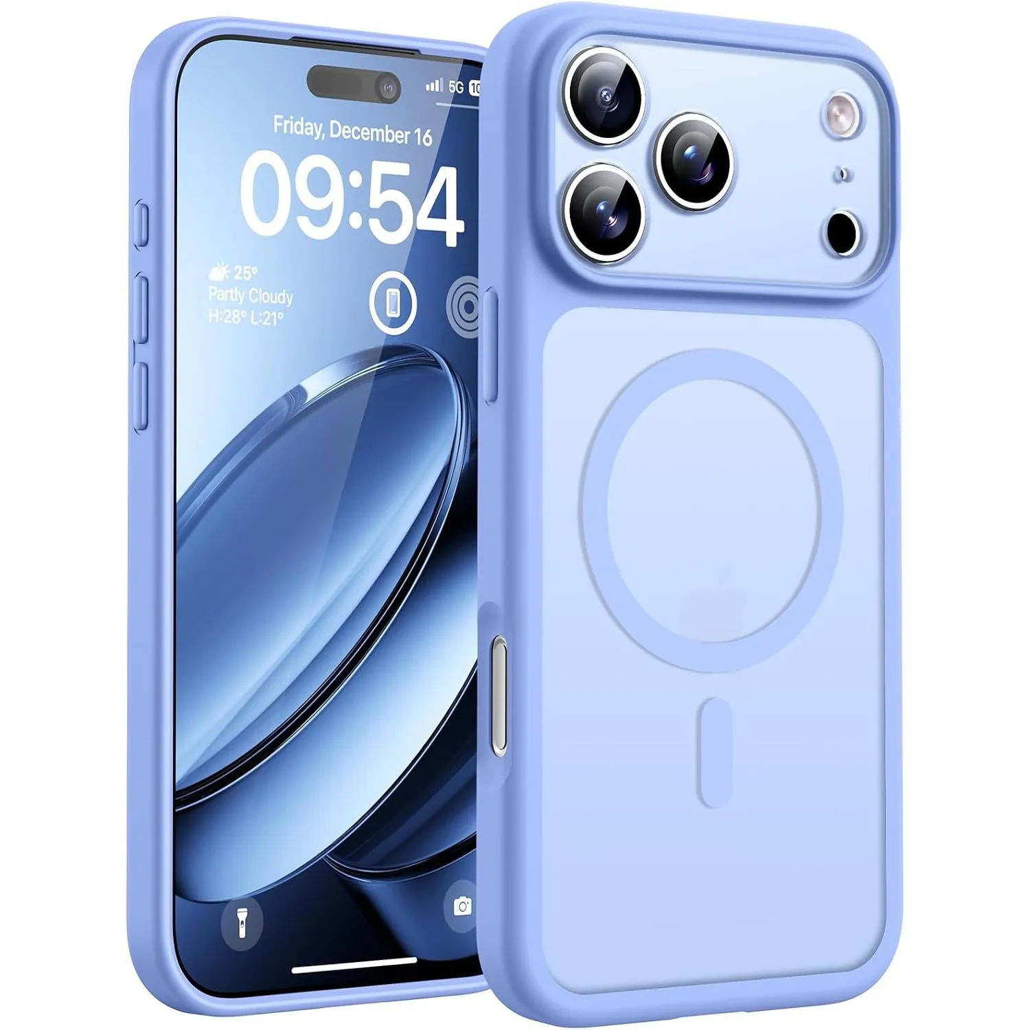 TOCOL für iPhone 17 Pro Hülle, Kompatibel mit MagSafe, Hellblau