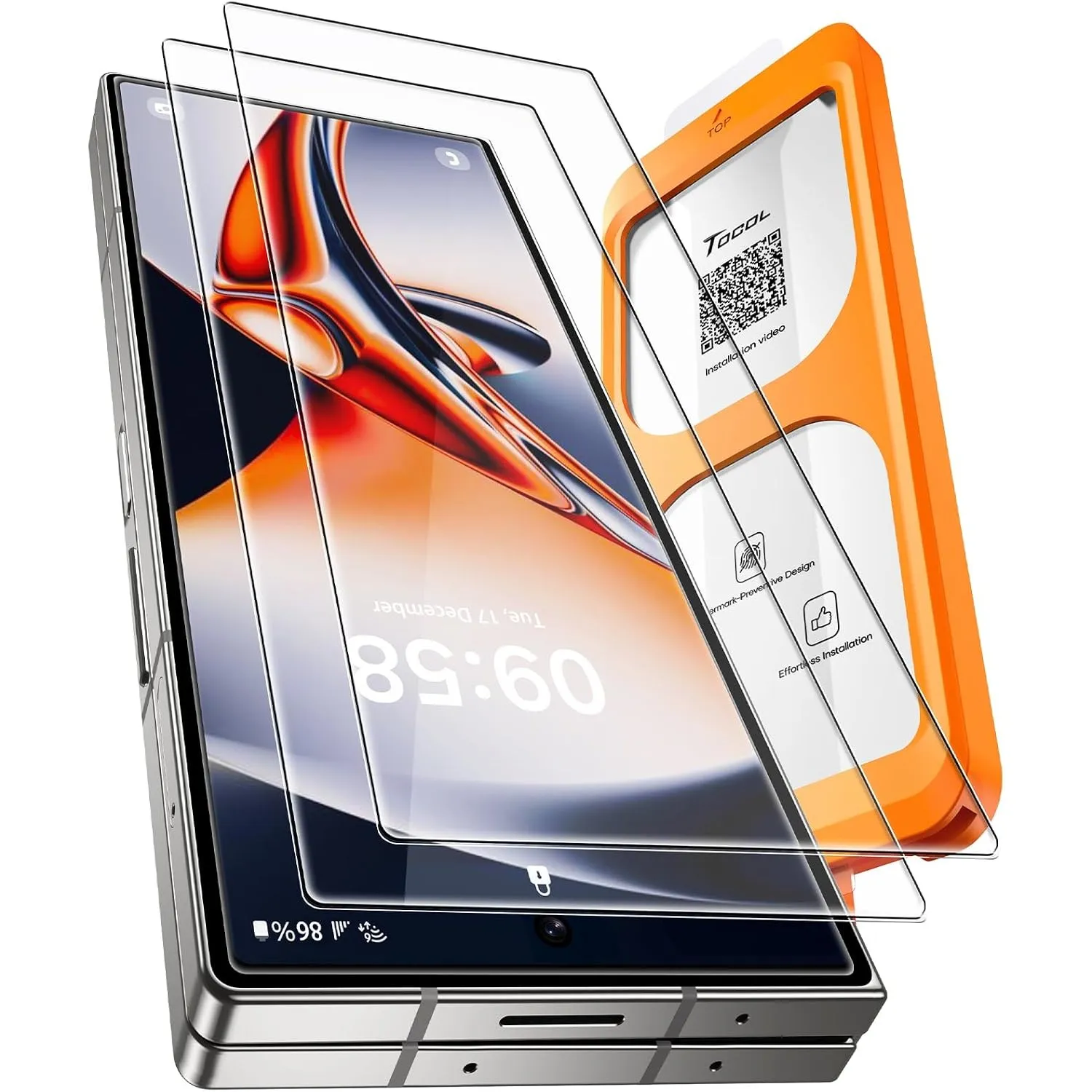TOCOL für Samsung Galaxy Z Fold 7 für Panzerglas, Einfache Montage