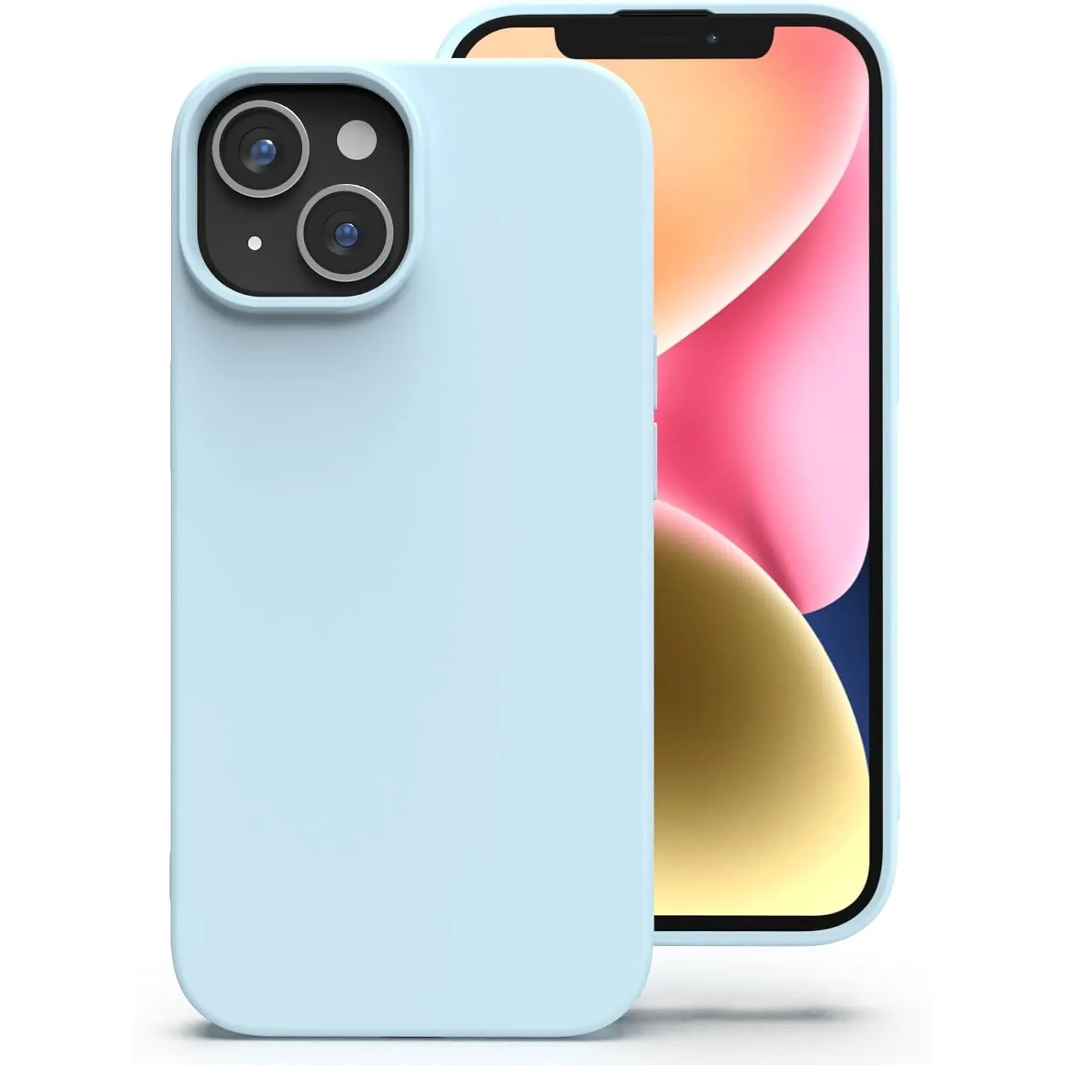 Zuvirelx Silikon Handyhülle für iPhone 14 Hülle, Weiches Griff, Dünne, Minimalistisch, Stoßfest, rutschfest, Taschenpas…