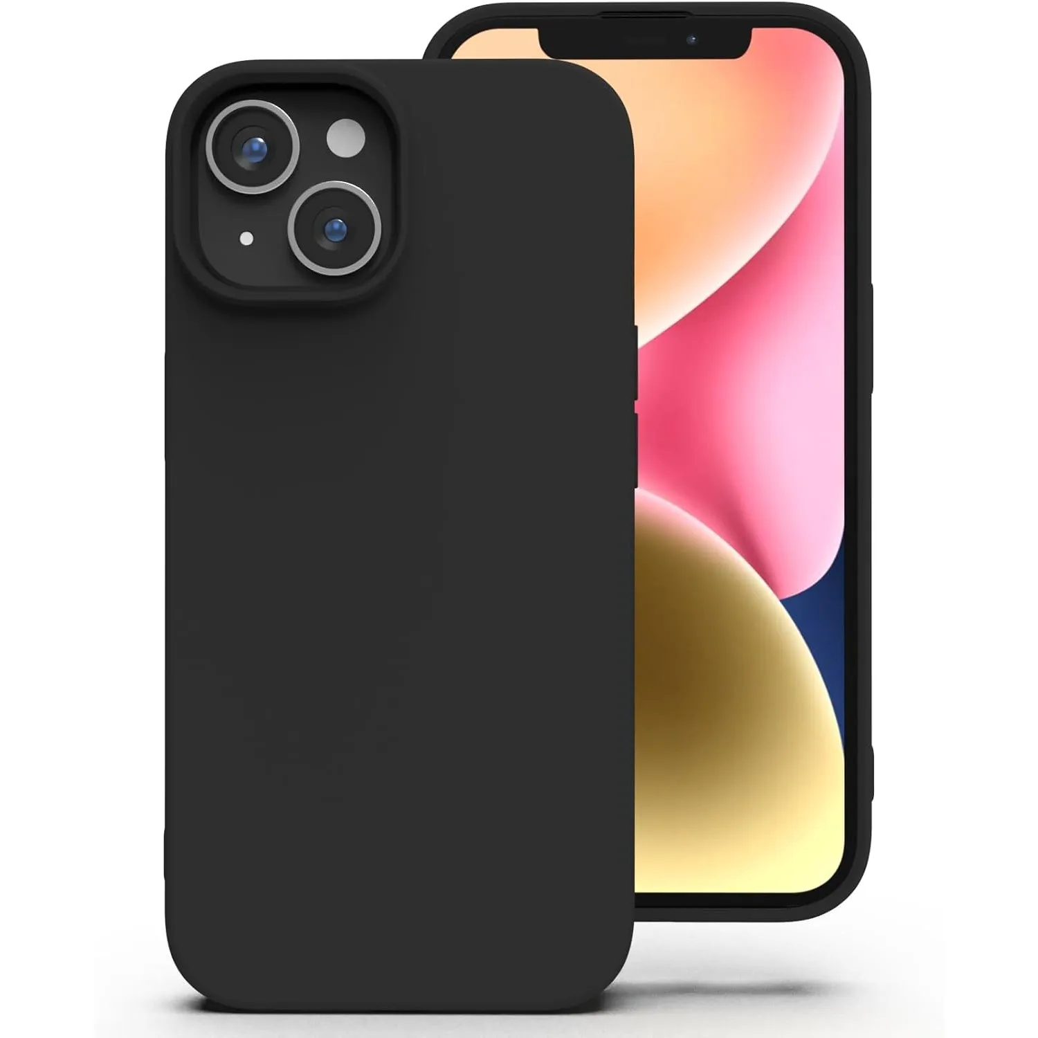 Zuvirelx Silikon Handyhülle für iPhone 14 Hülle, Weiches Griff, Dünne, Minimalistisch, Stoßfest, rutschfest, Taschenpas…