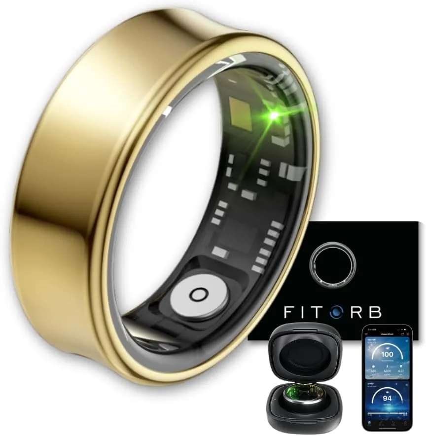Smart Ring Pro - The Original. High-Tech Fitness & Health Ring, Sleep Analysis, 24/7 Activity Tracking. Temperature Mea…