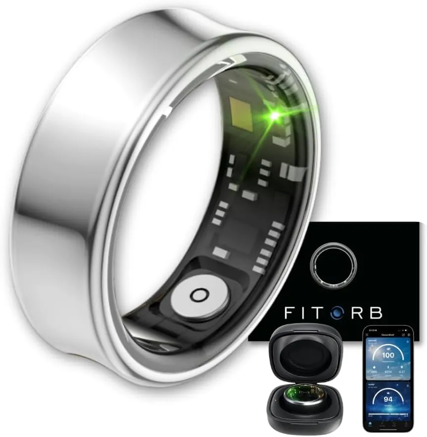 Smart Ring Pro - The Original. High-Tech Fitness & Health Ring, Sleep Analysis, 24/7 Activity Tracking. Temperature Mea…