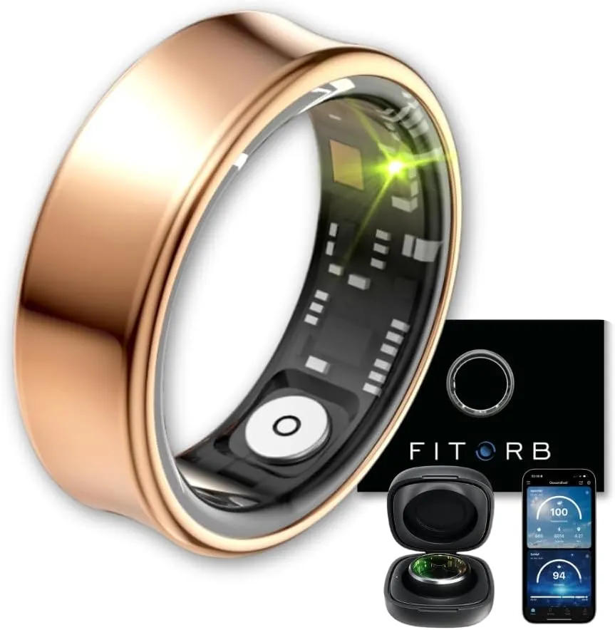 Smart Ring Pro - Das Original. High-Tech Fitness- & Gesundheitsring, Schlafanalyse, 24/7 Aktivitätstracking. Temperatur…