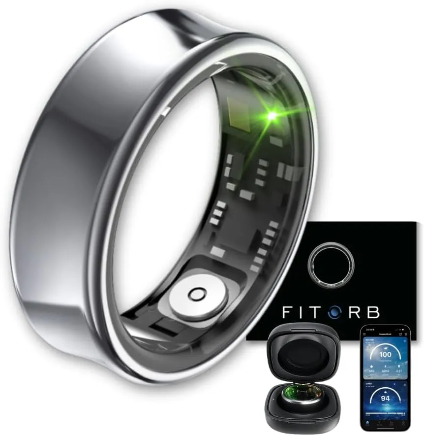 Smart Ring Pro - Das Original. High-Tech Fitness- & Gesundheitsring, Schlafanalyse, 24/7 Aktivitätstracking. Temperatur…