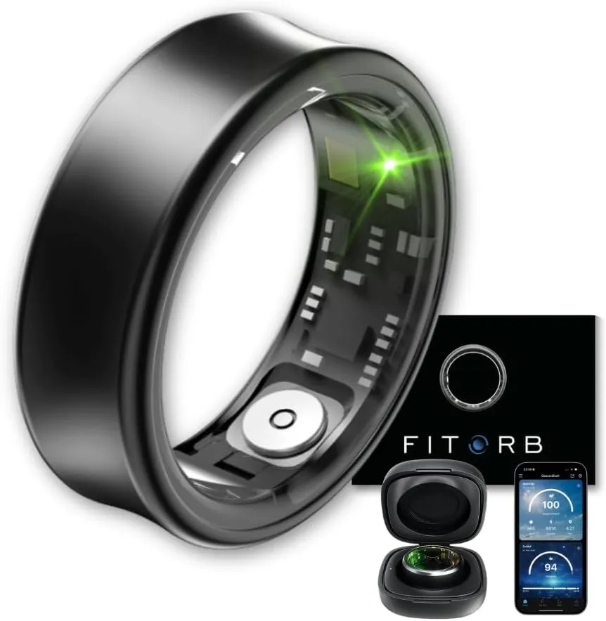 Smart Ring Pro - The Original. High-Tech Fitness & Health Ring, Sleep Analysis, 24/7 Activity Tracking. Temperature Mea…